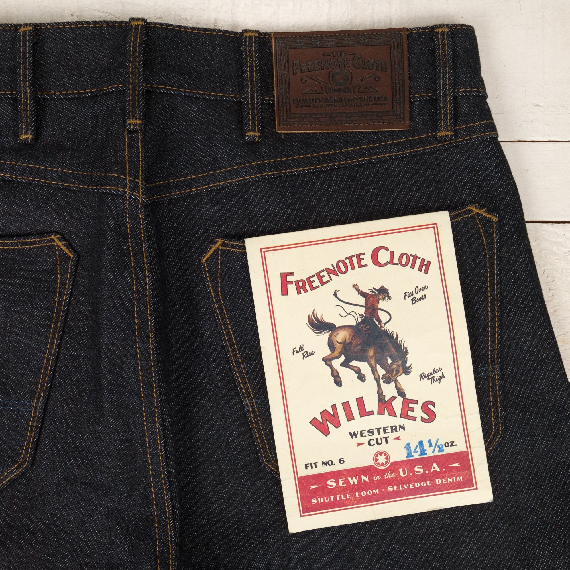 Wilkes Western 14 oz. Indigo denim