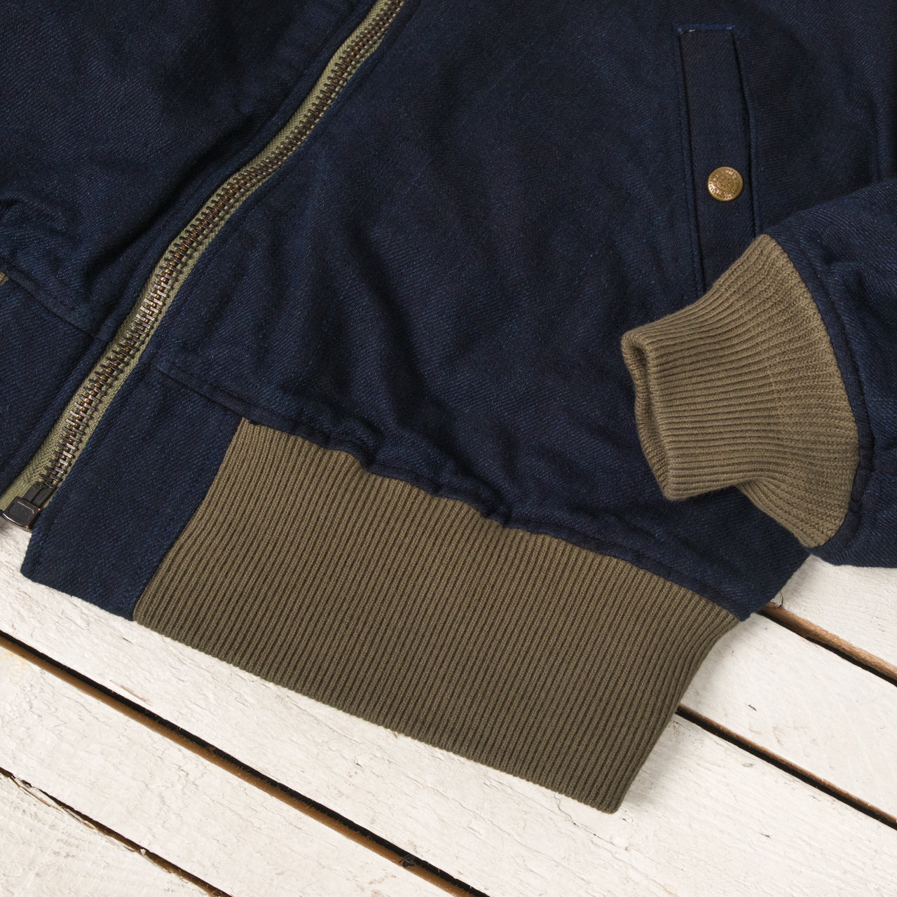Blouson MA-1 en denim Nep indigo