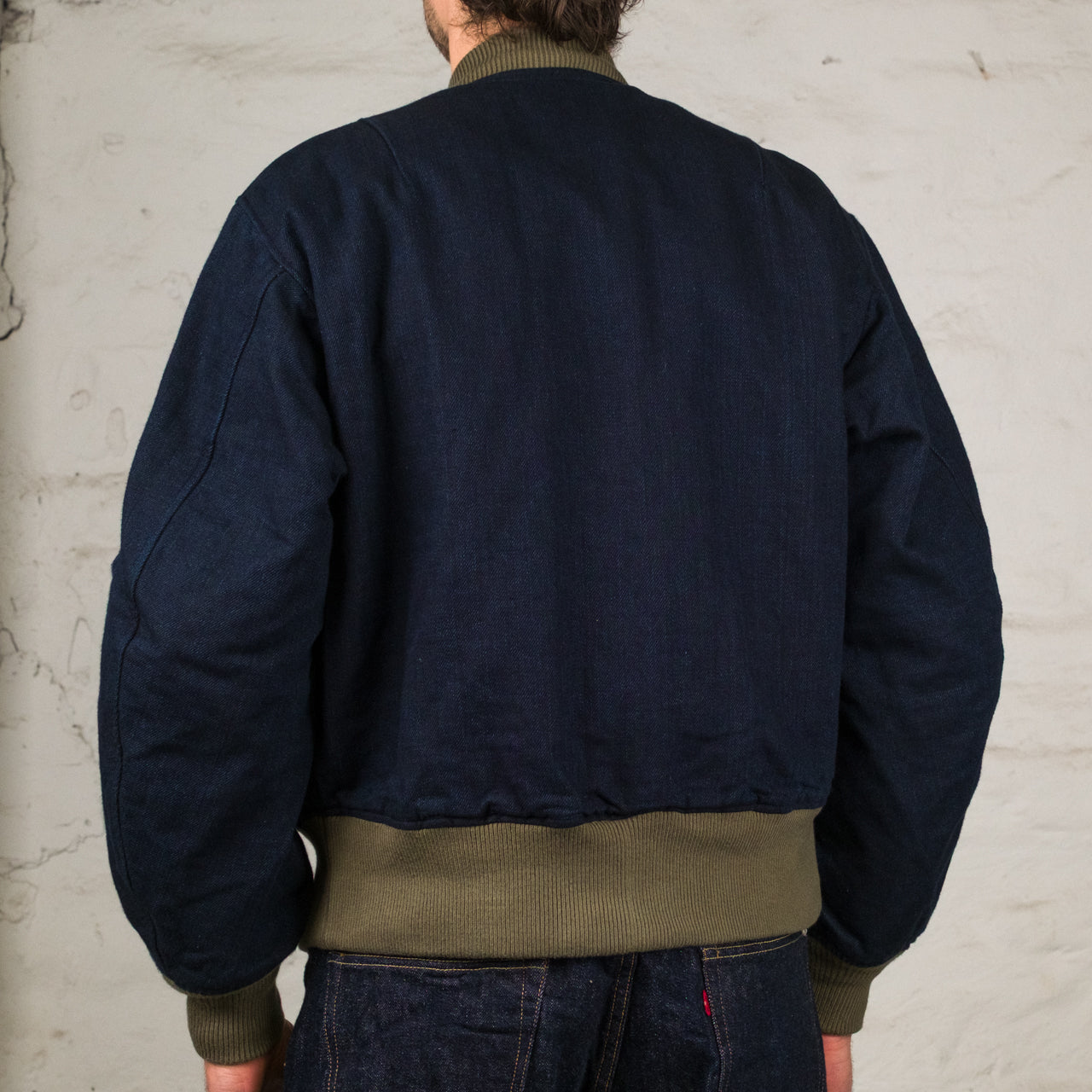 Blouson MA-1 en denim Nep indigo