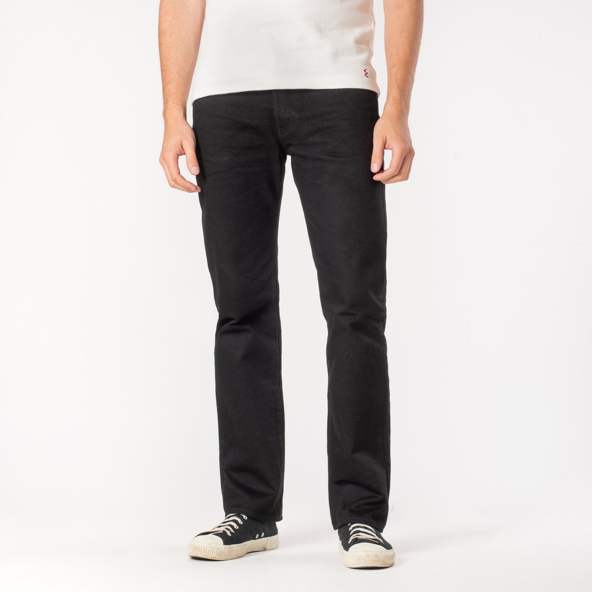 Iron Heart IH-666S-142bb 14oz Slim Straight Black/Black