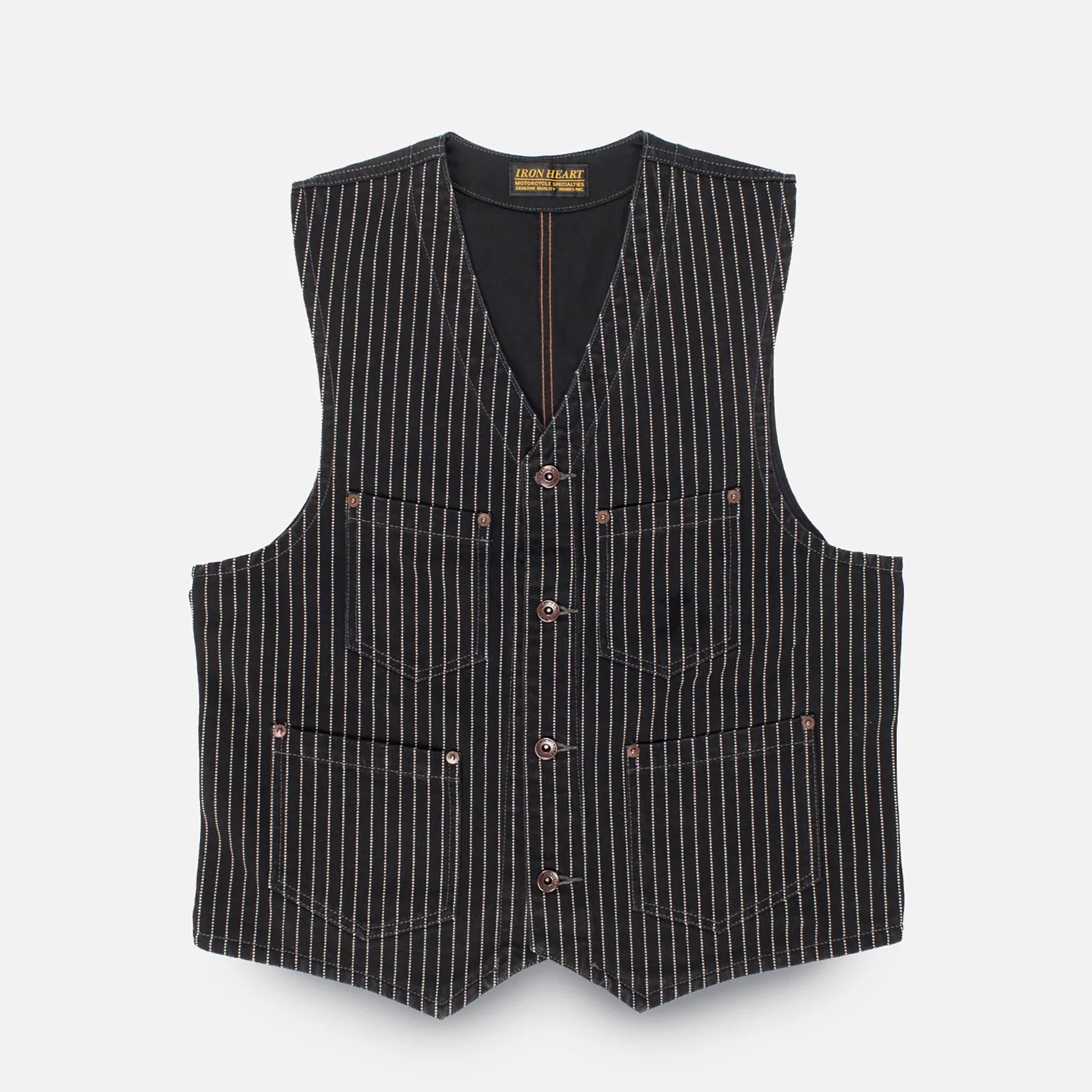 IHV-02-BLK 12 oz. Wabash/Duck Work Vest Black/Black