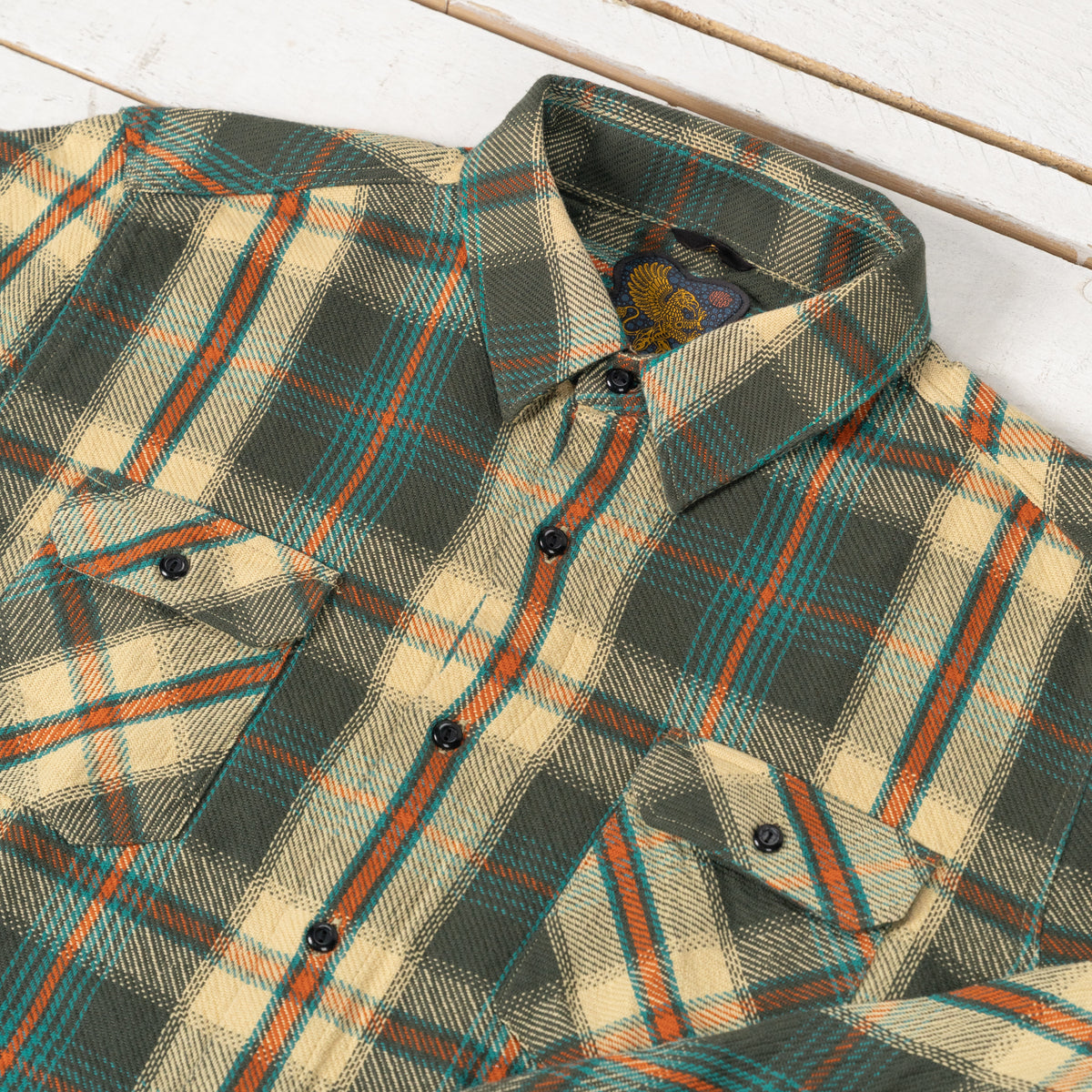 Bryson Prima Flannel Check Charcoal/Beige/Rust/Turquoise