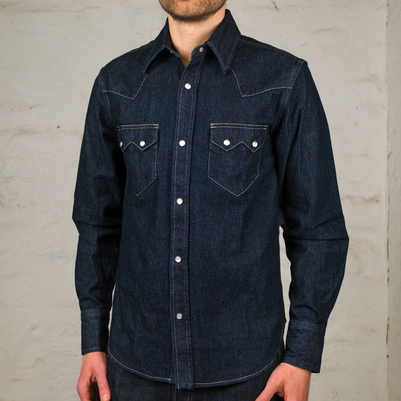 Chemise Western Bowman Denim des années 50 Trempé