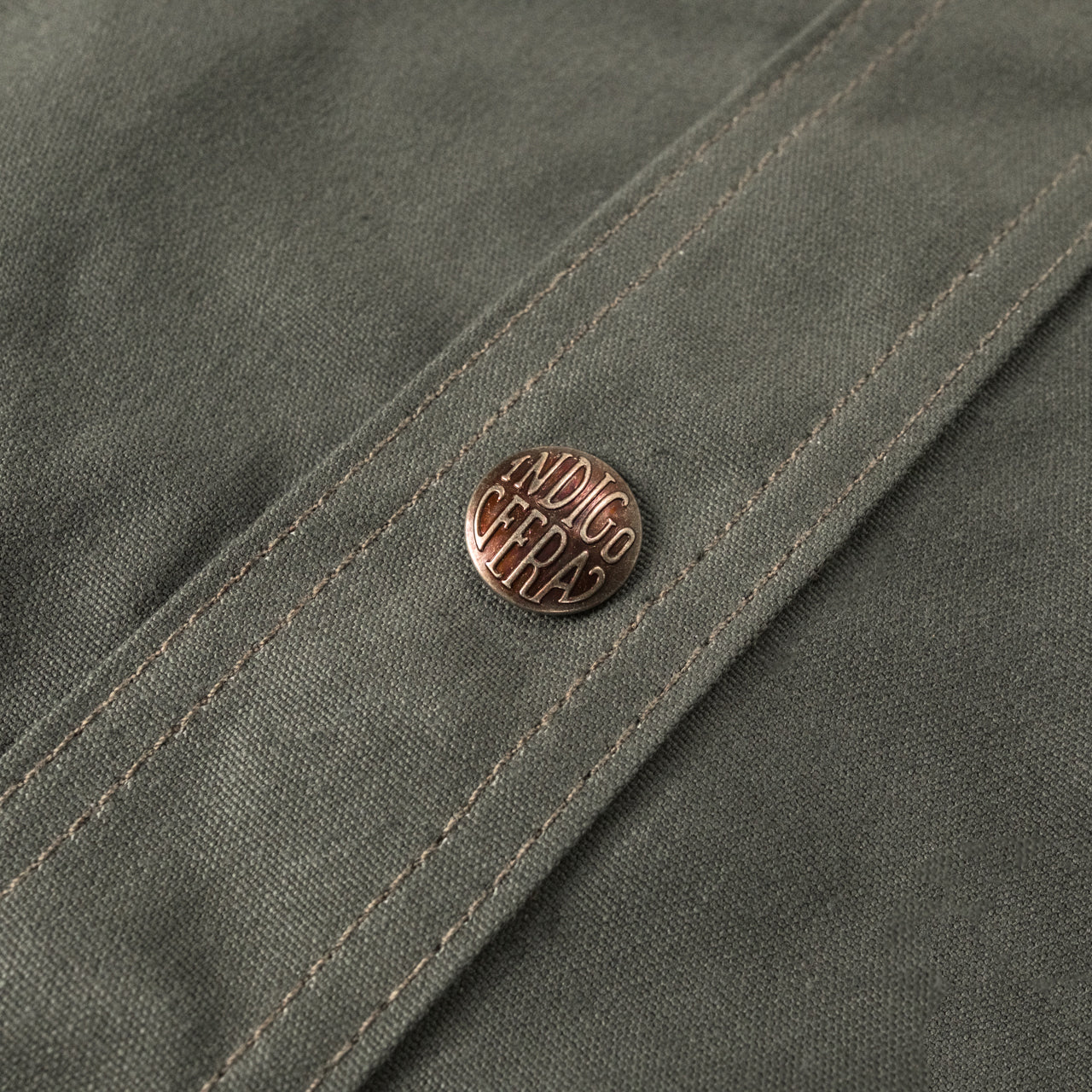 Fargo Quarter STPF Waxed Coated Canvas Greyish Green