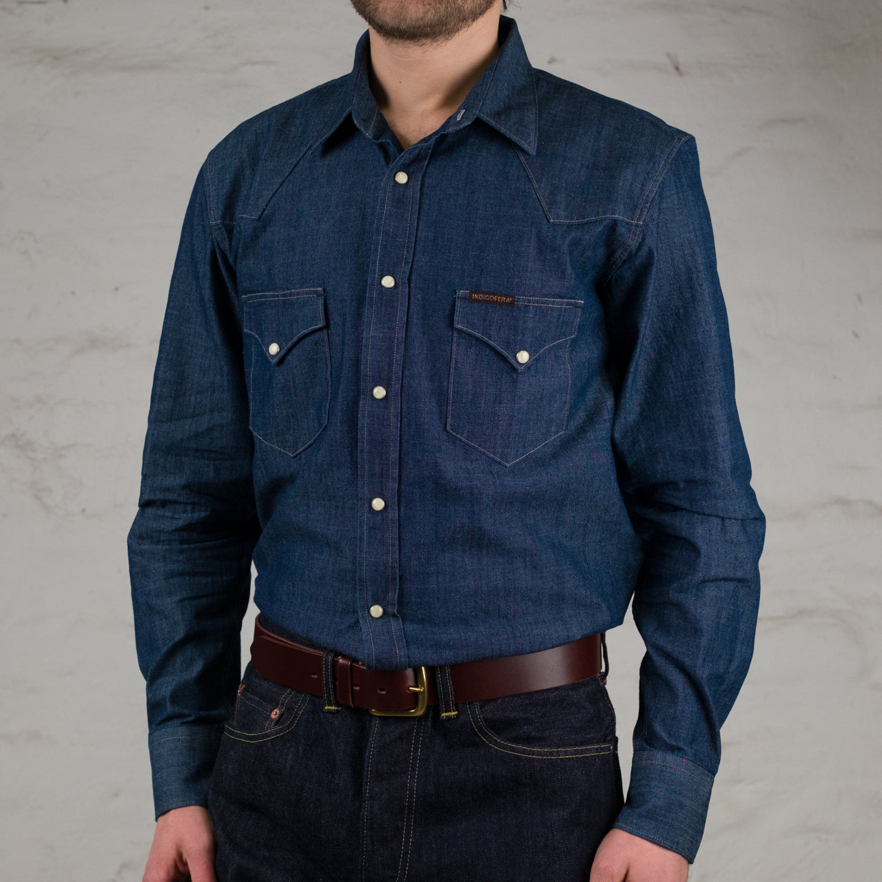 Sideras Tuck In Shirt Indigo Chambray
