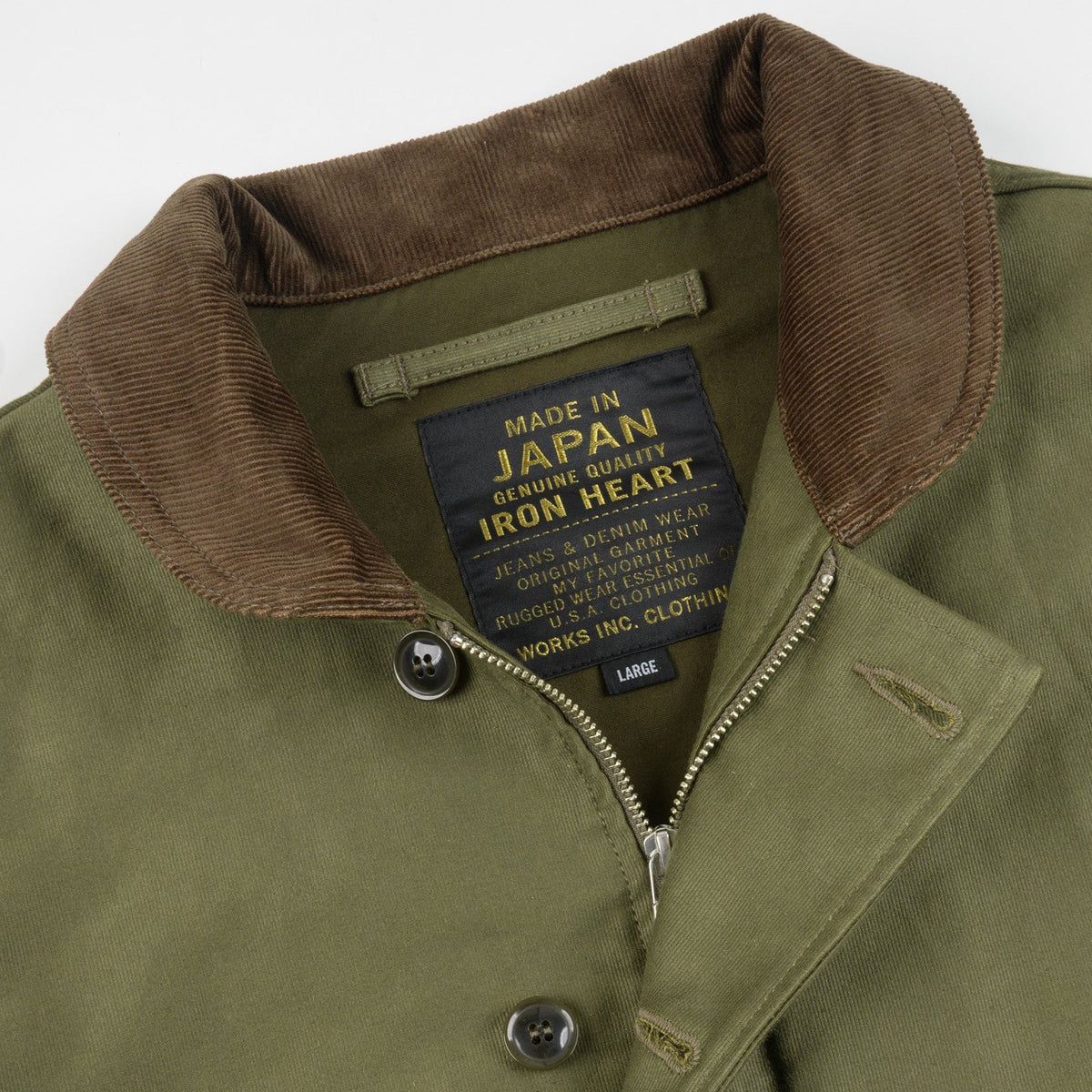 IHM-53-ODG 12 oz. Whipcord Lightweight N1 Deck Jacket Olive Drab Green
