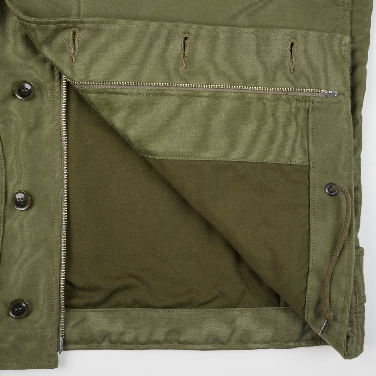 IHM-53-ODG 12 oz. Whipcord Lightweight N1 Deck Jacket Olive Drab Green