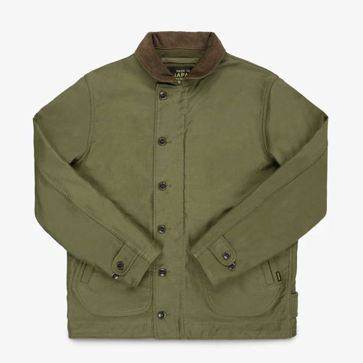 IHM-53-ODG 12 oz. Whipcord Lightweight N1 Deck Jacket Olive Drab Green