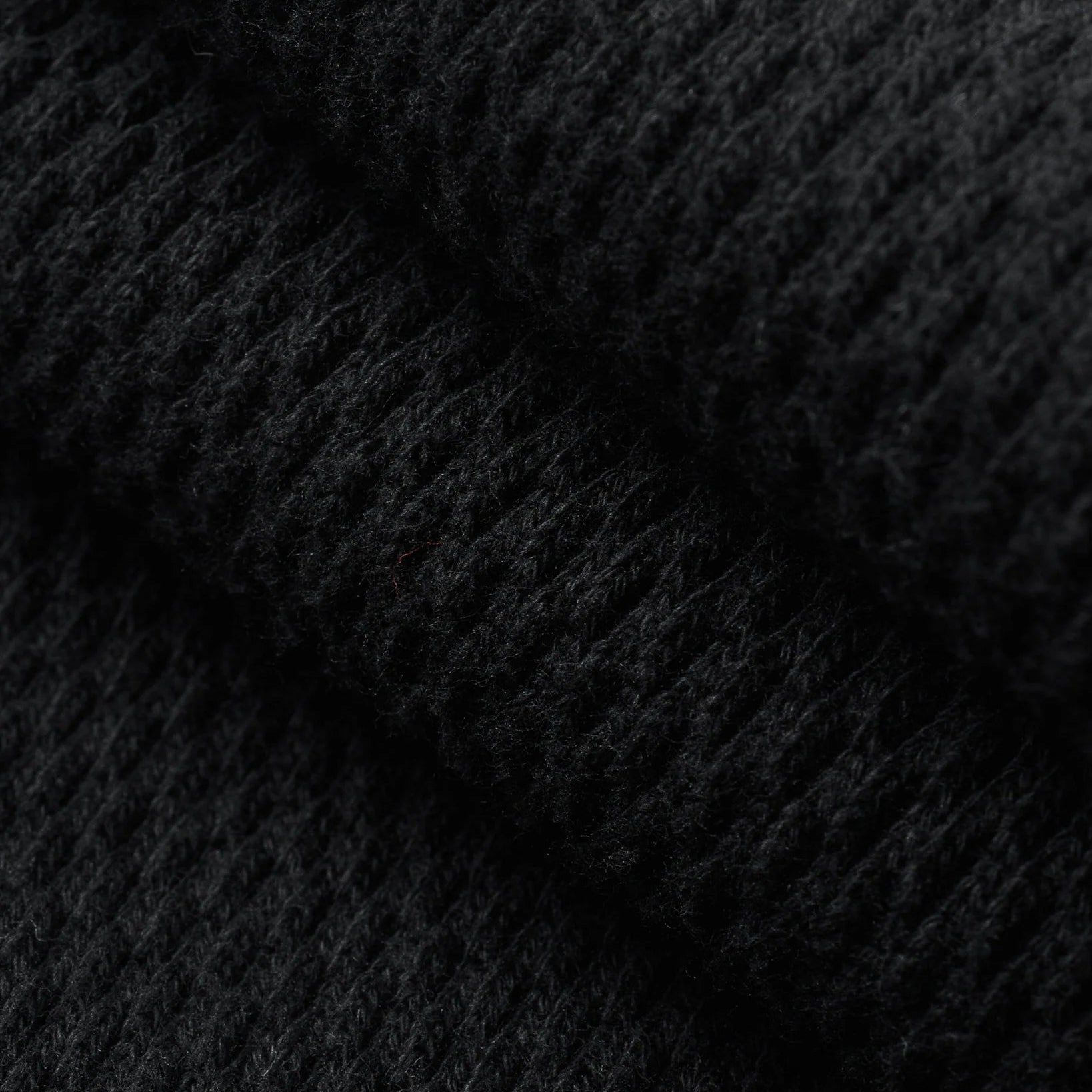 IHSW-86-BLK Pull en molleton thermique épais col rond Noir