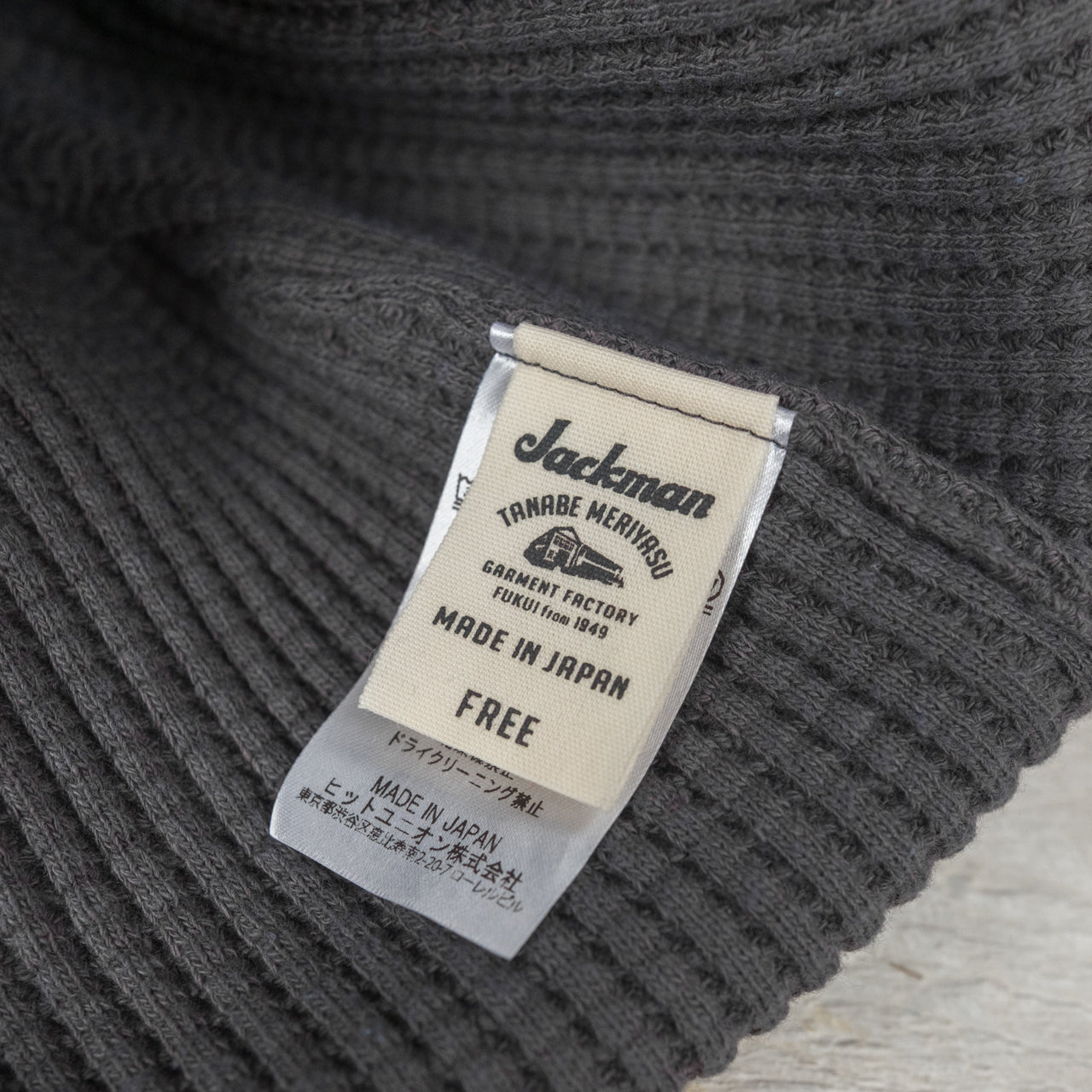 Waffle Knit Cap Grau