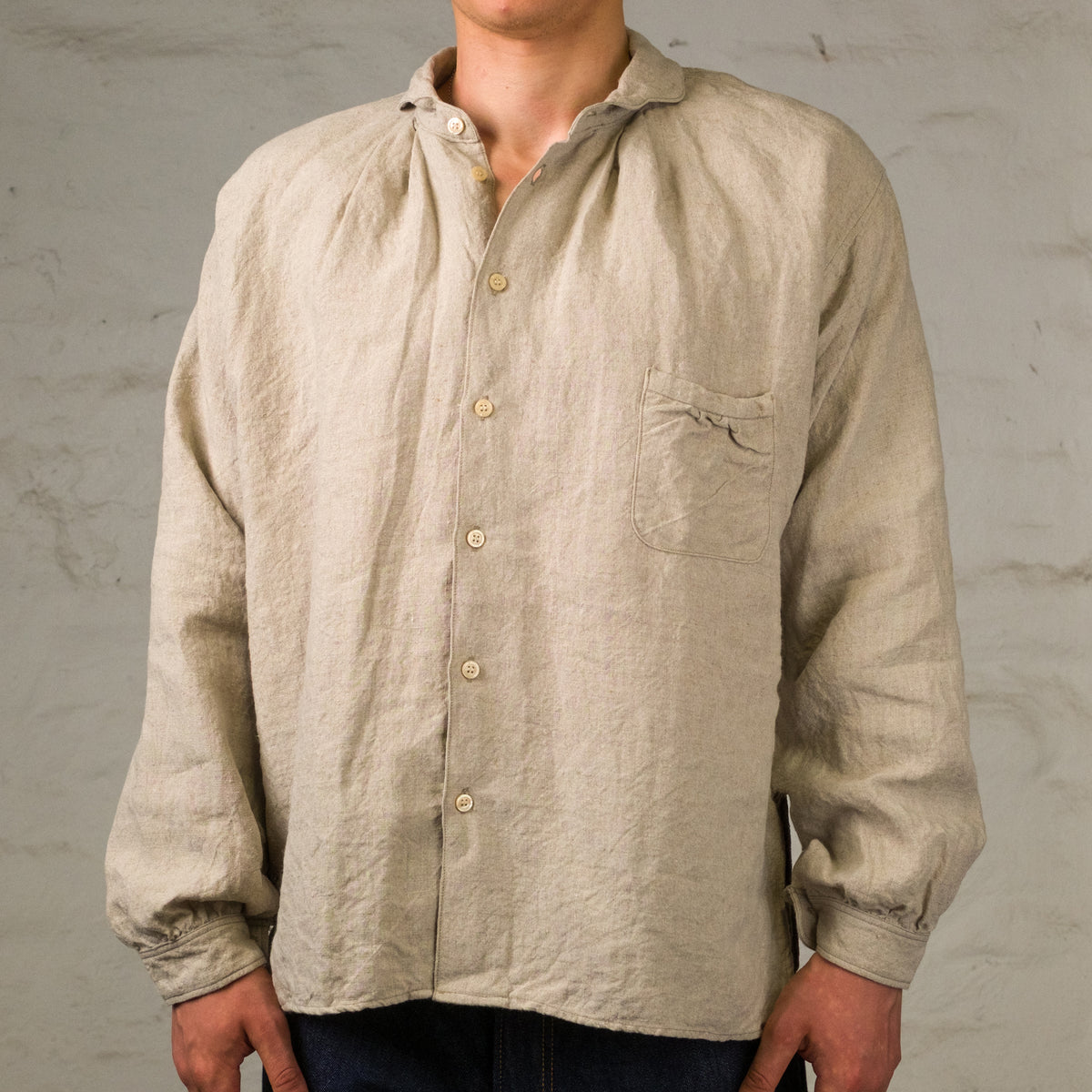 Linen Cambrai Shirt Ecru