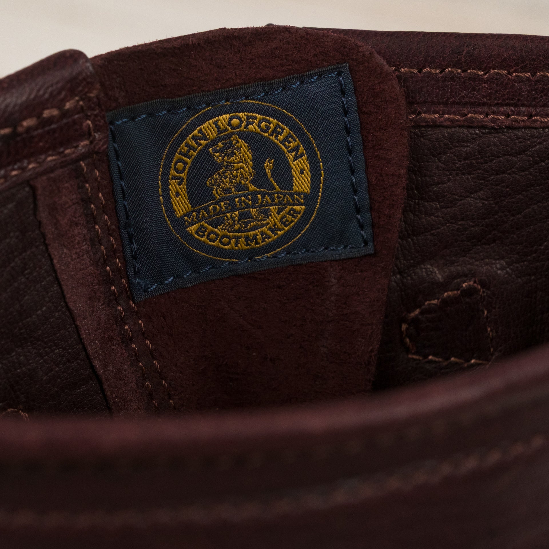 LK-003 Engineer Boots Ezo Shika Deerskin Burgundy