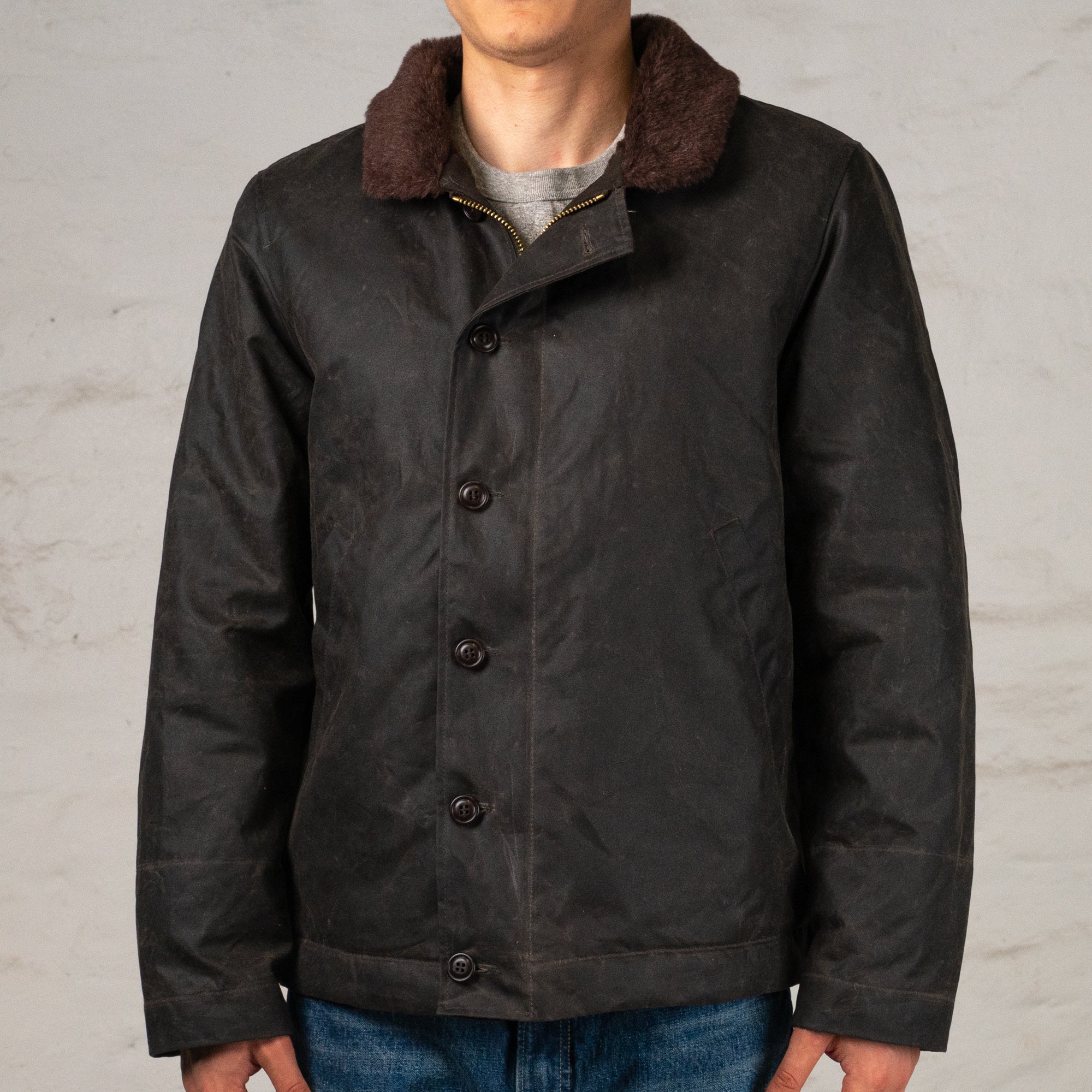 Deck Jacket Chocolate Waxed