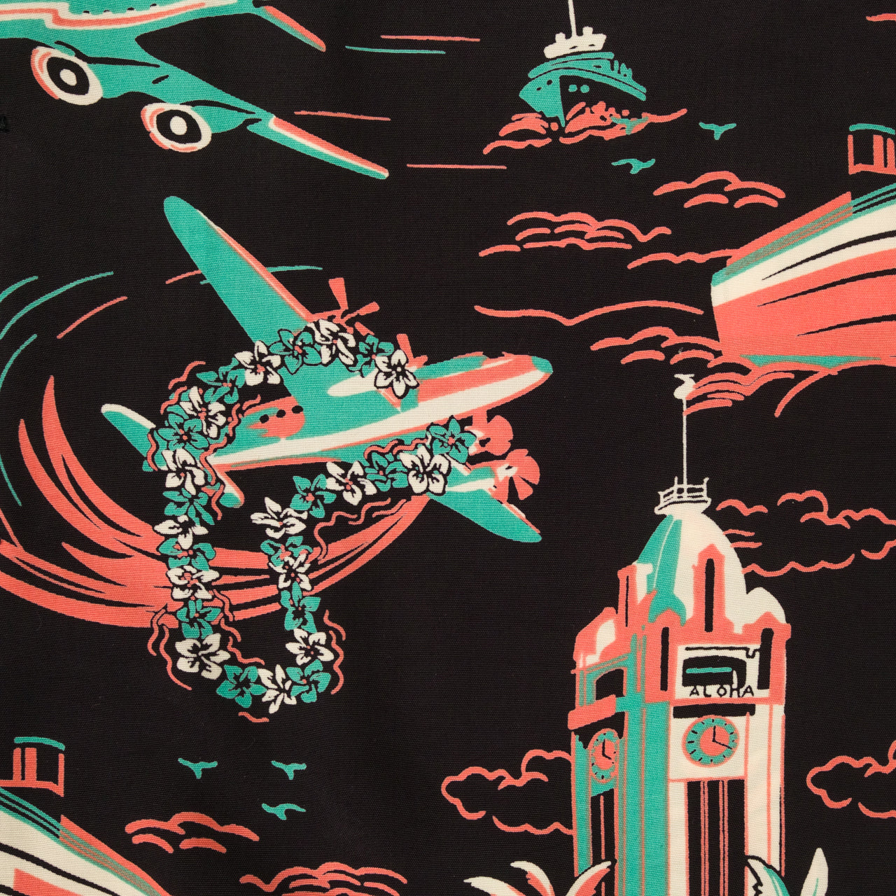 Chemise Airways Hawaii Noire