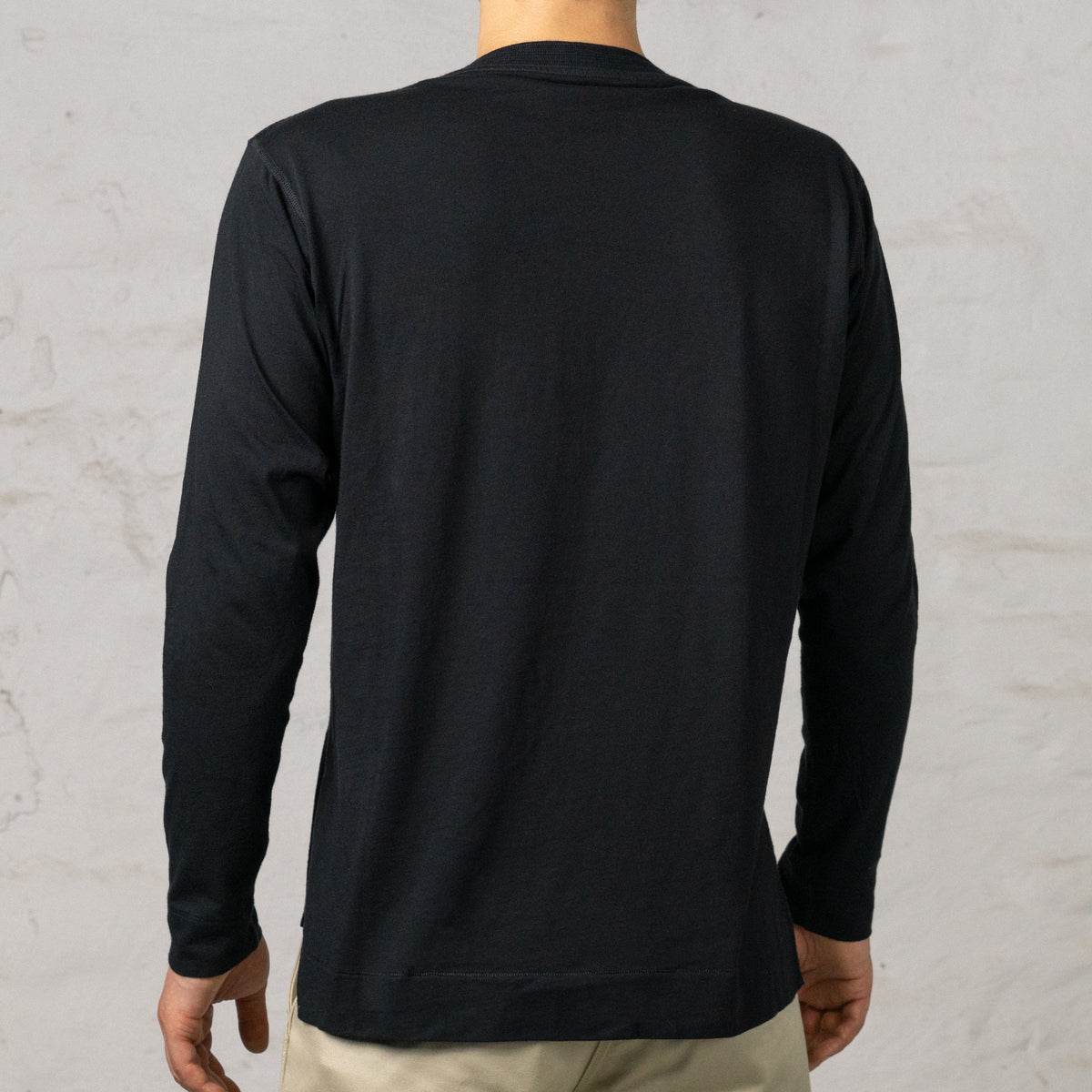 Shuttle Long Sleeve Cotton Wool Black