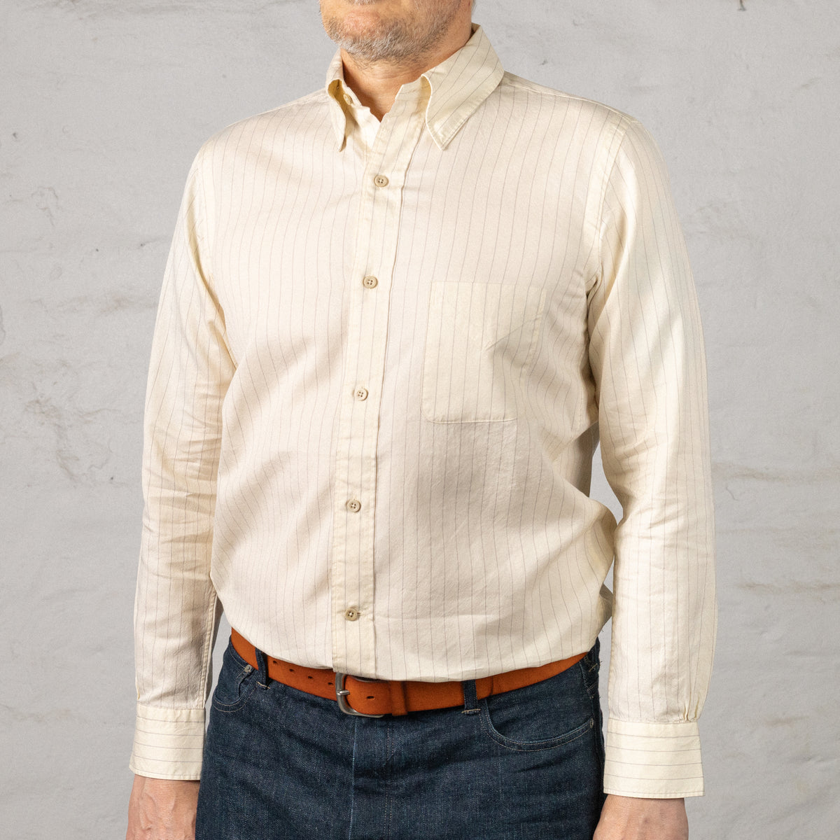 Authentic Fit BD Shirt Cotton Silk Off-White