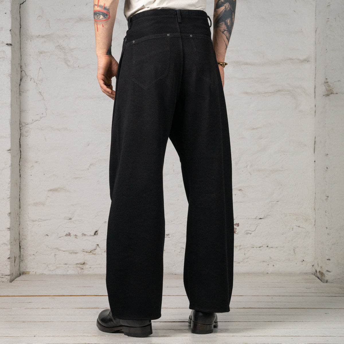 Pantalon en jean portefeuille 5 poches noir