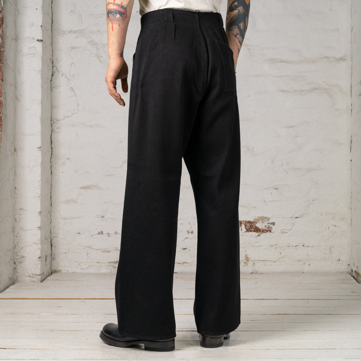 Doric Denim Trousers Selvedge Denim Black