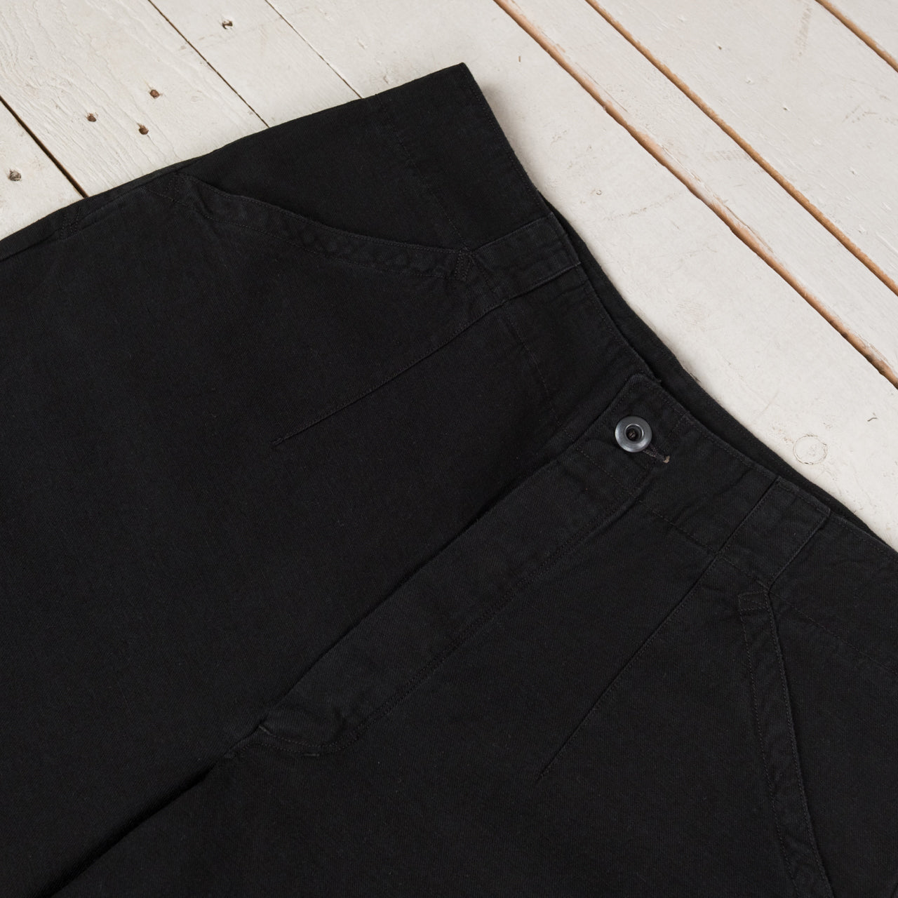 Doric Denim Trousers Coton chanvre Jean léger Noir