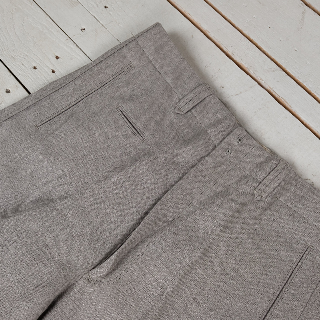 Pier Trousers Double Face Linen Serge Sage
