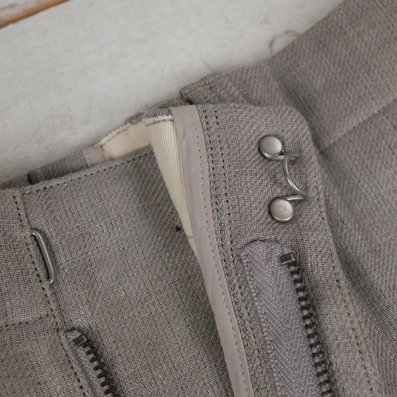 Pier Trousers Double Face Linen Serge Sage