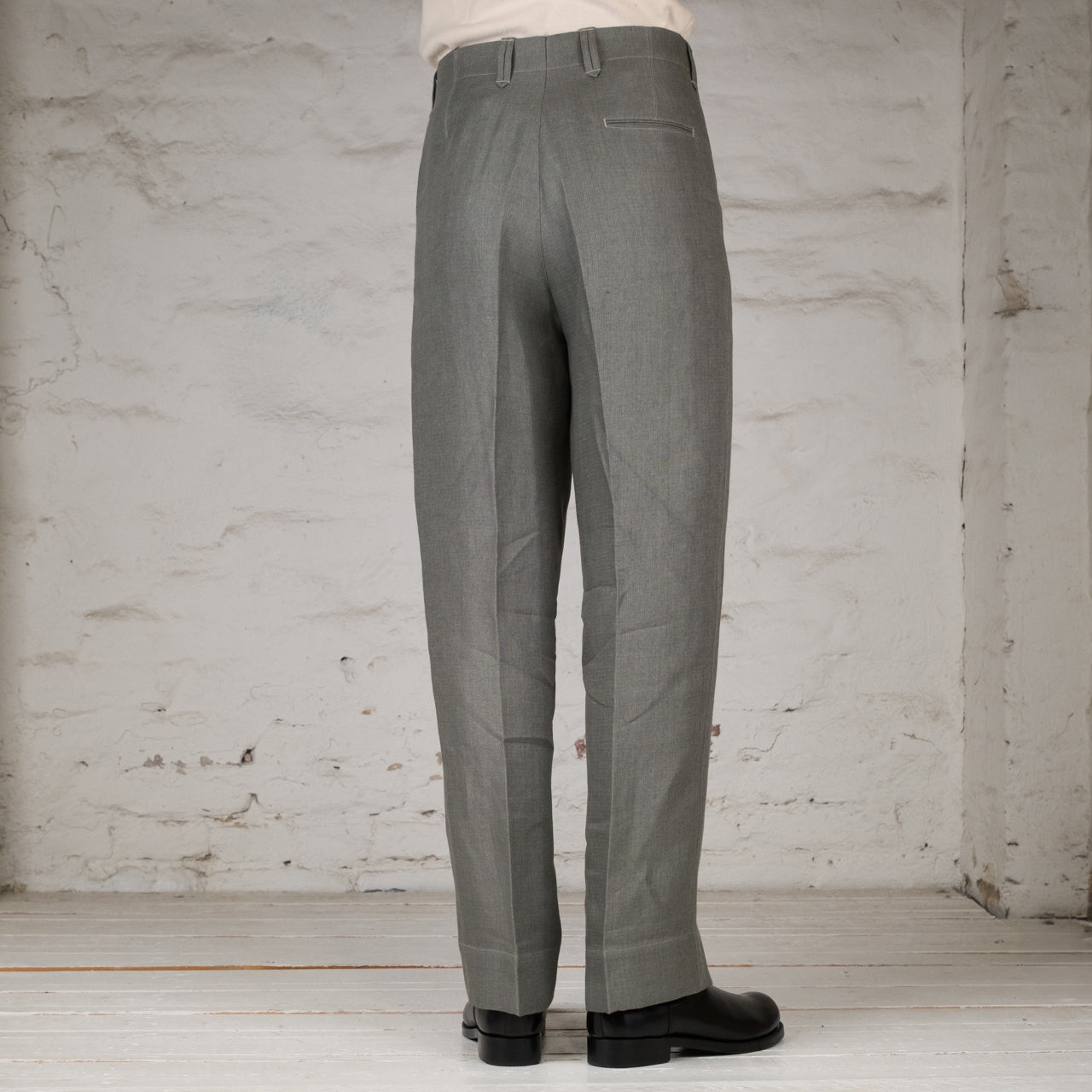 Pantalon Pier Double Face Lin Serge Sauge