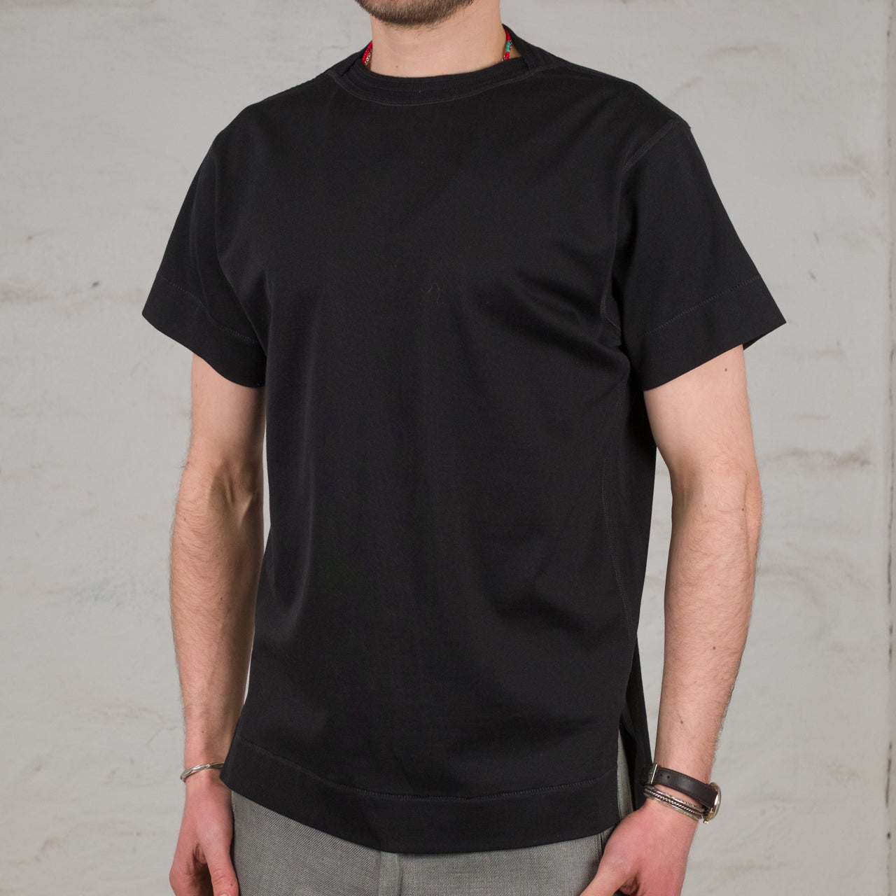 Shuttle T-Shirt Cotton Silk Jersey Black