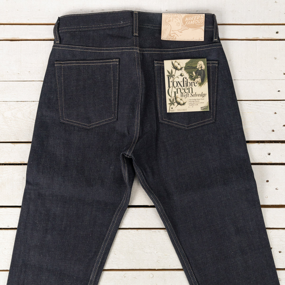 Weird Guy FoxFibre® Green Weft Indigo
