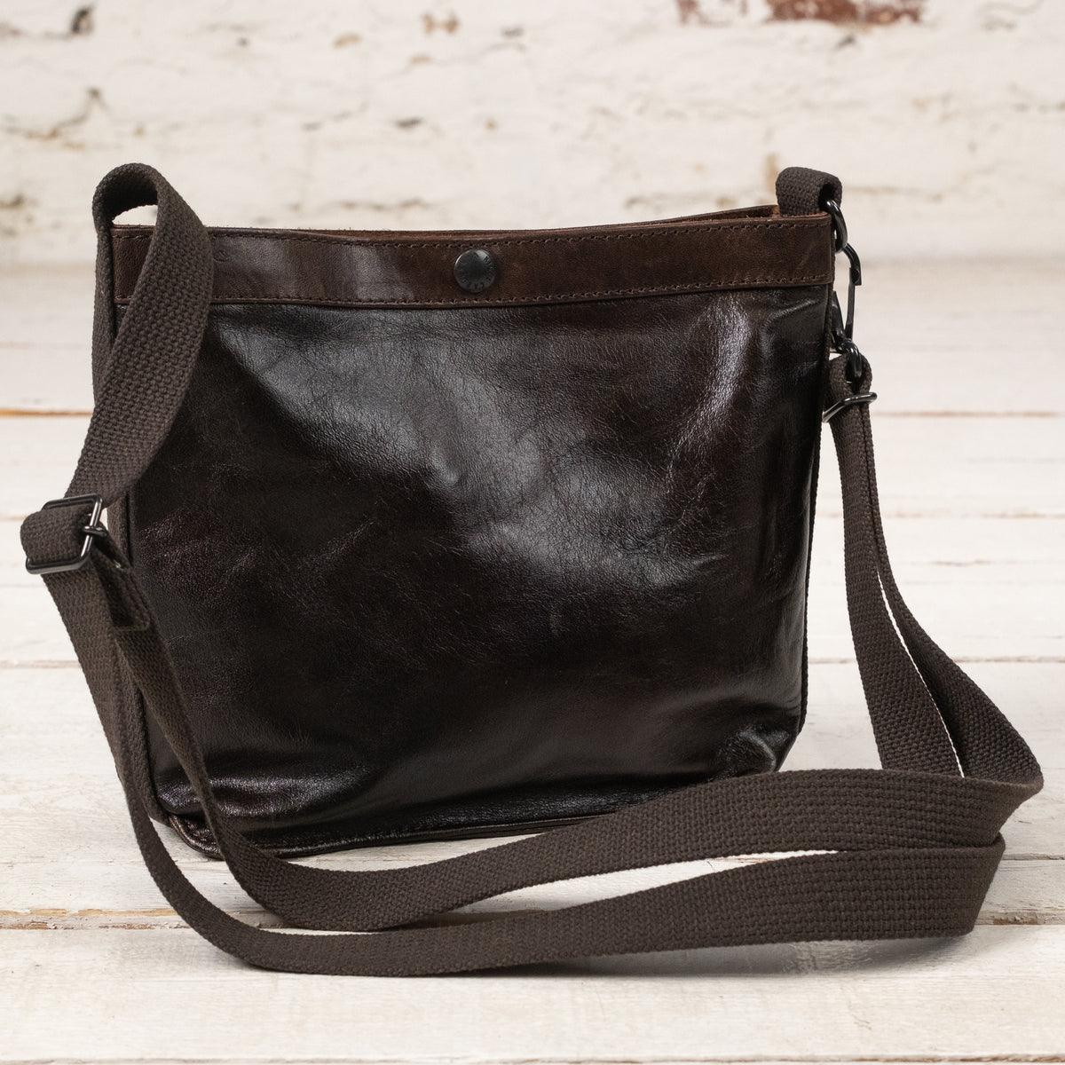 Magazine Bag Horsehide Dark Brown