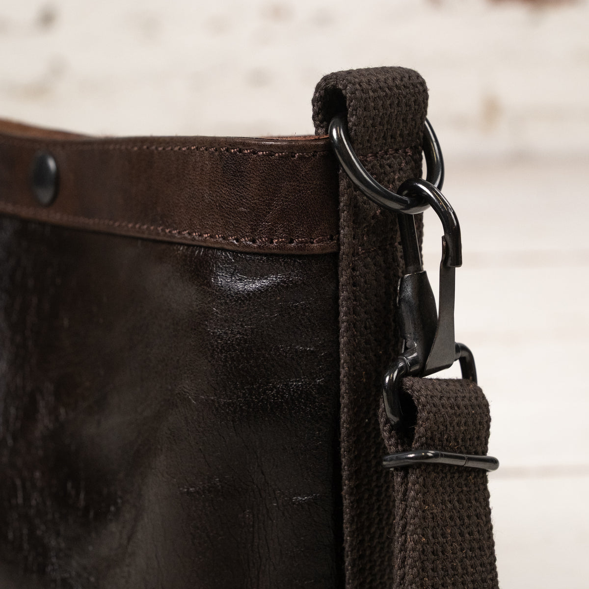 Magazine Bag Horsehide Dark Brown