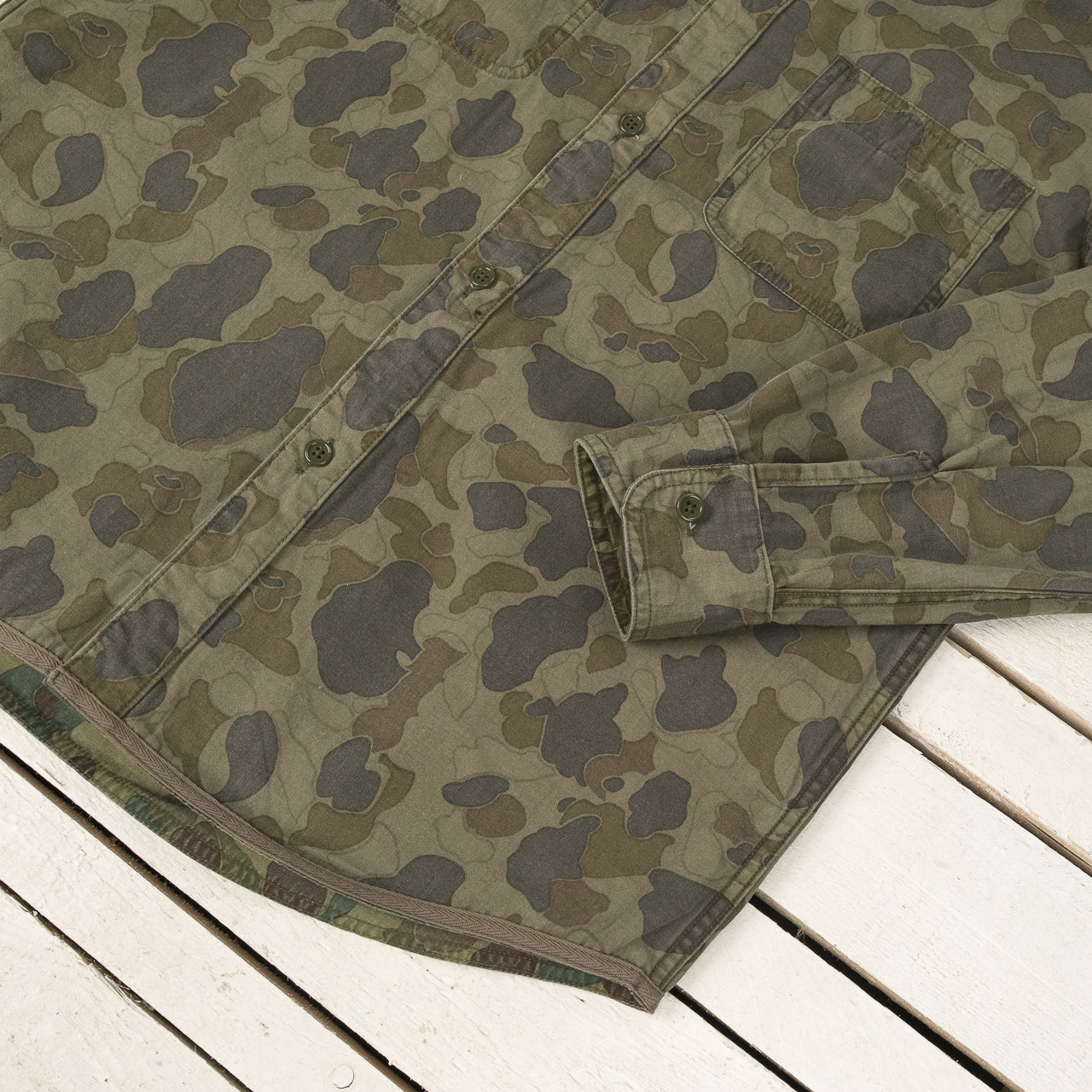 Deck Shirt Duck Hunter Camo Reversible Green