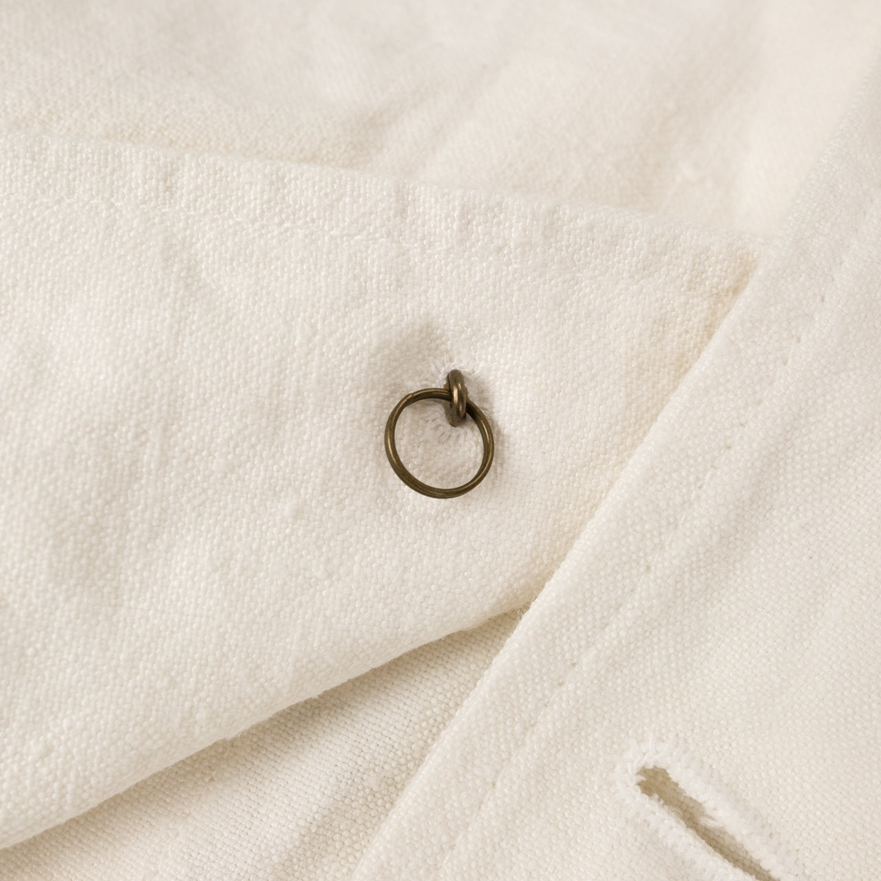 French Work Jacket Hemp Canvas Off-White