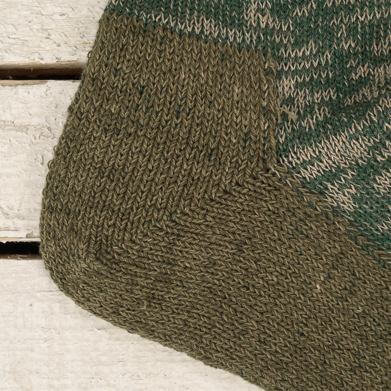 Pile Socks Linen Cotton Green