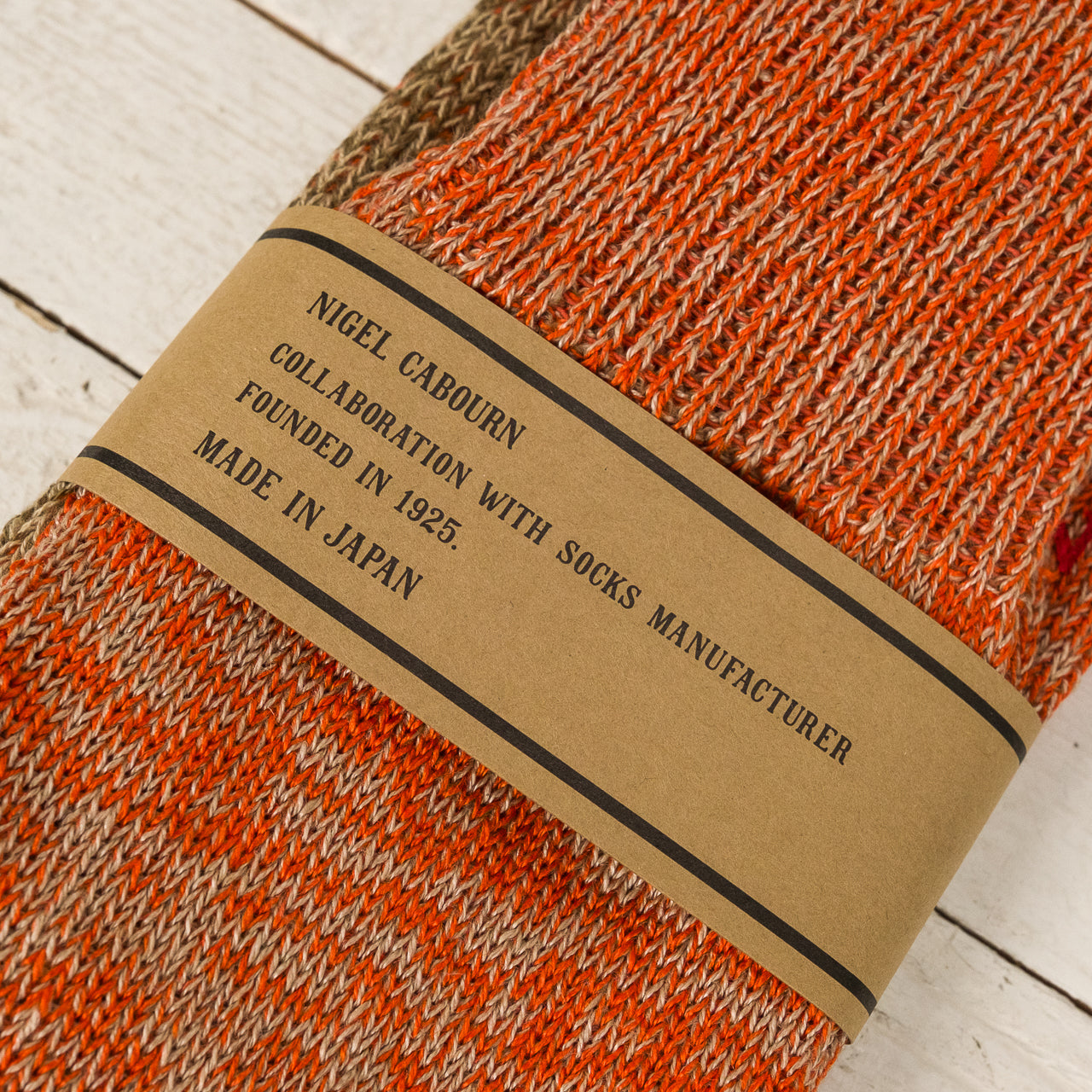 Pile Socks Linen Cotton Orange