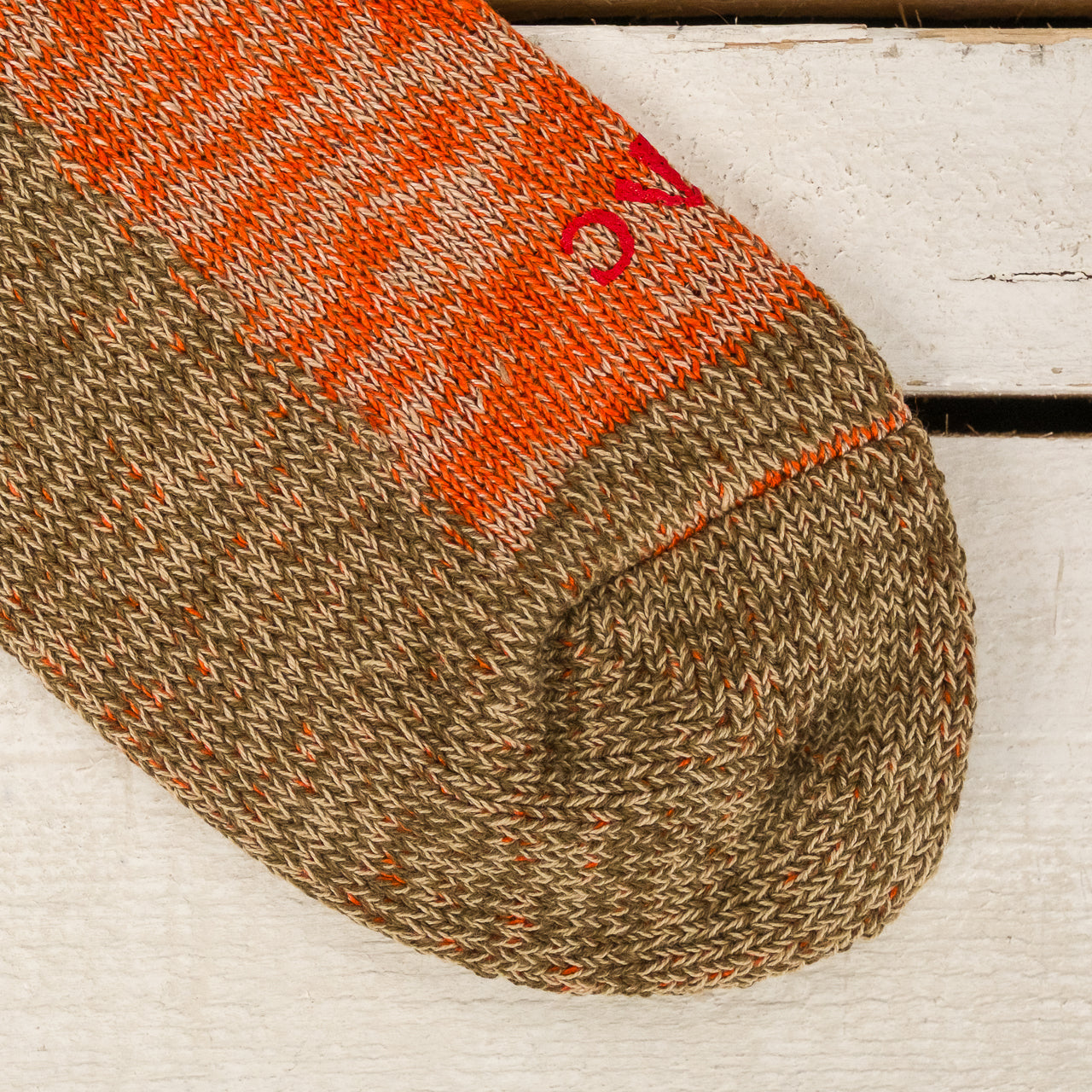 Pile Socks Linen Cotton Orange