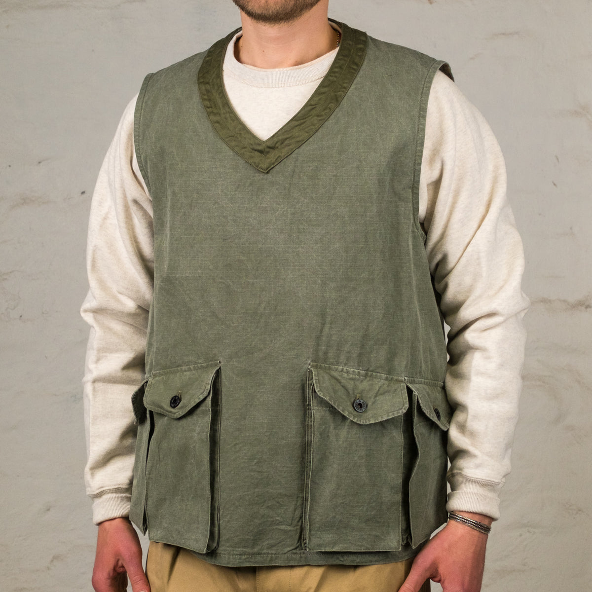 Pullover Fishing Vest Ripstop Green