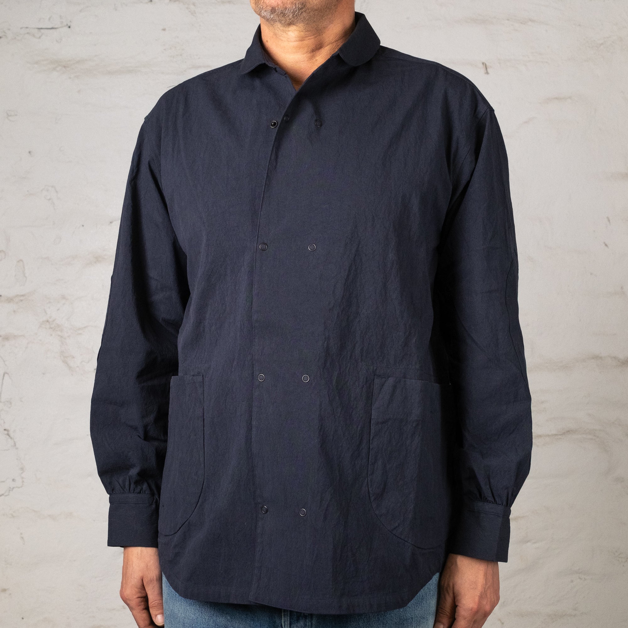 Double-Breasted Navy Shirts