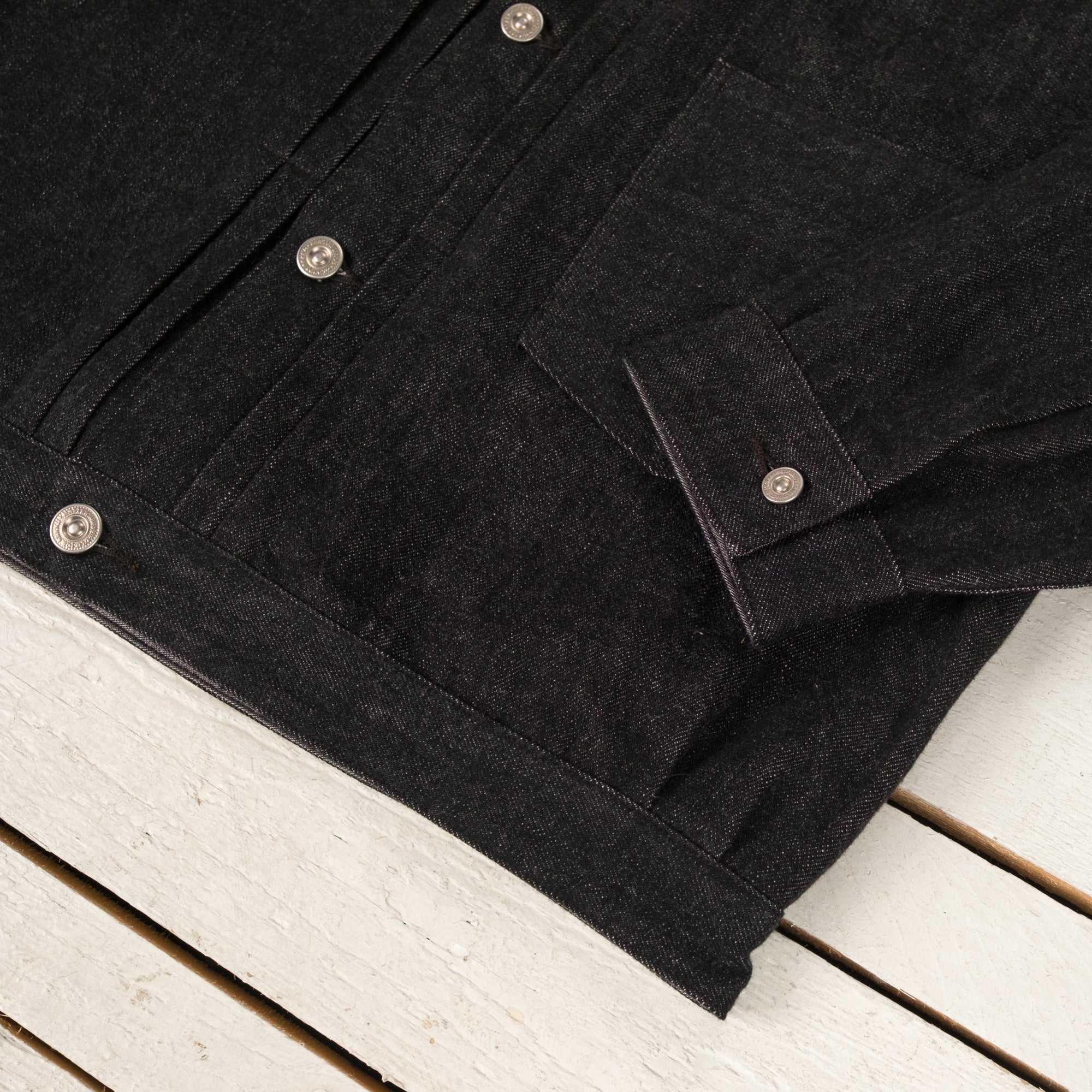 One Pocket Jean Jacket Black