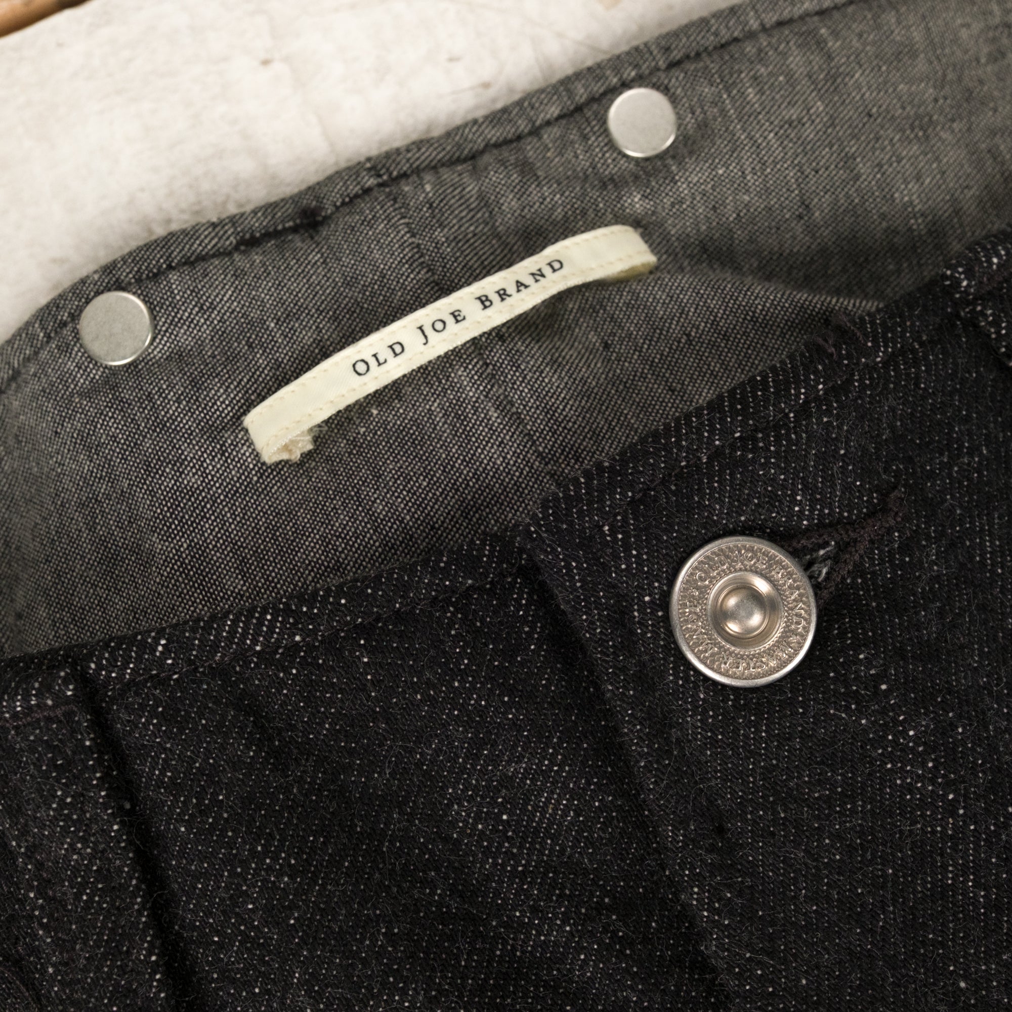 Beltless Waist Jeans Trousers "990" Black