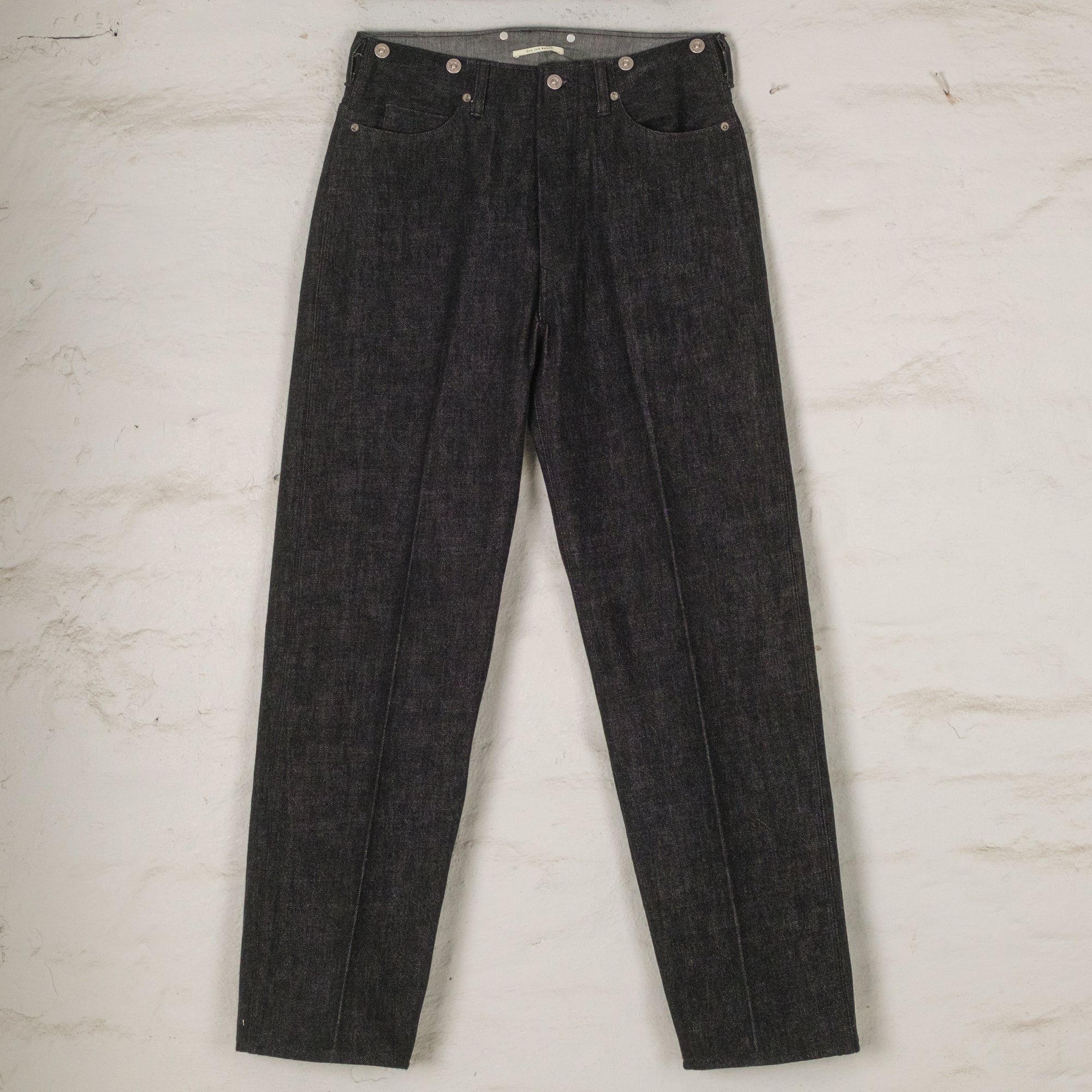 Beltless Waist Jeans Trousers "990" Black