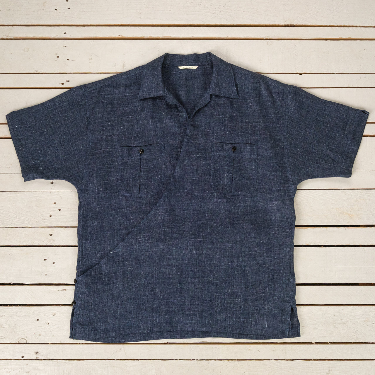 Asymmetry Front Tunic Shirt Azur