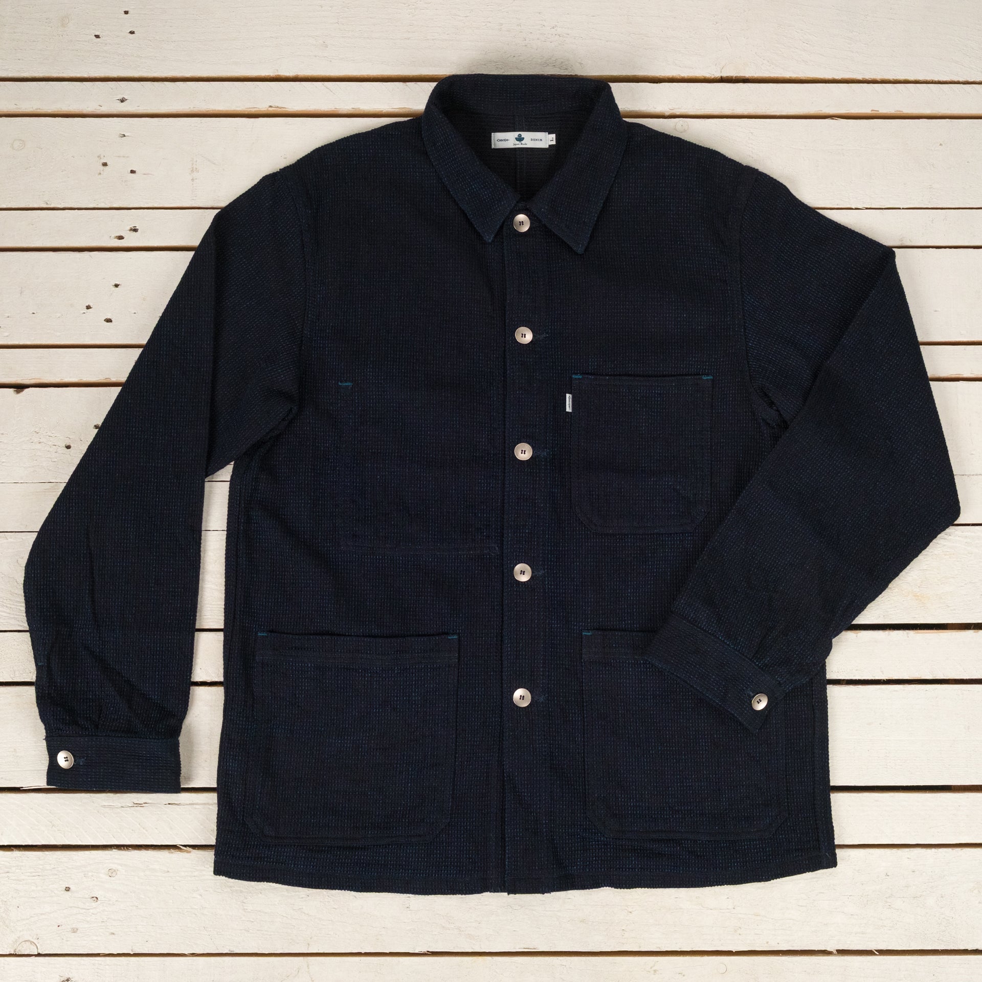 Veste de travail en denim Sashiko Cube 12 oz.