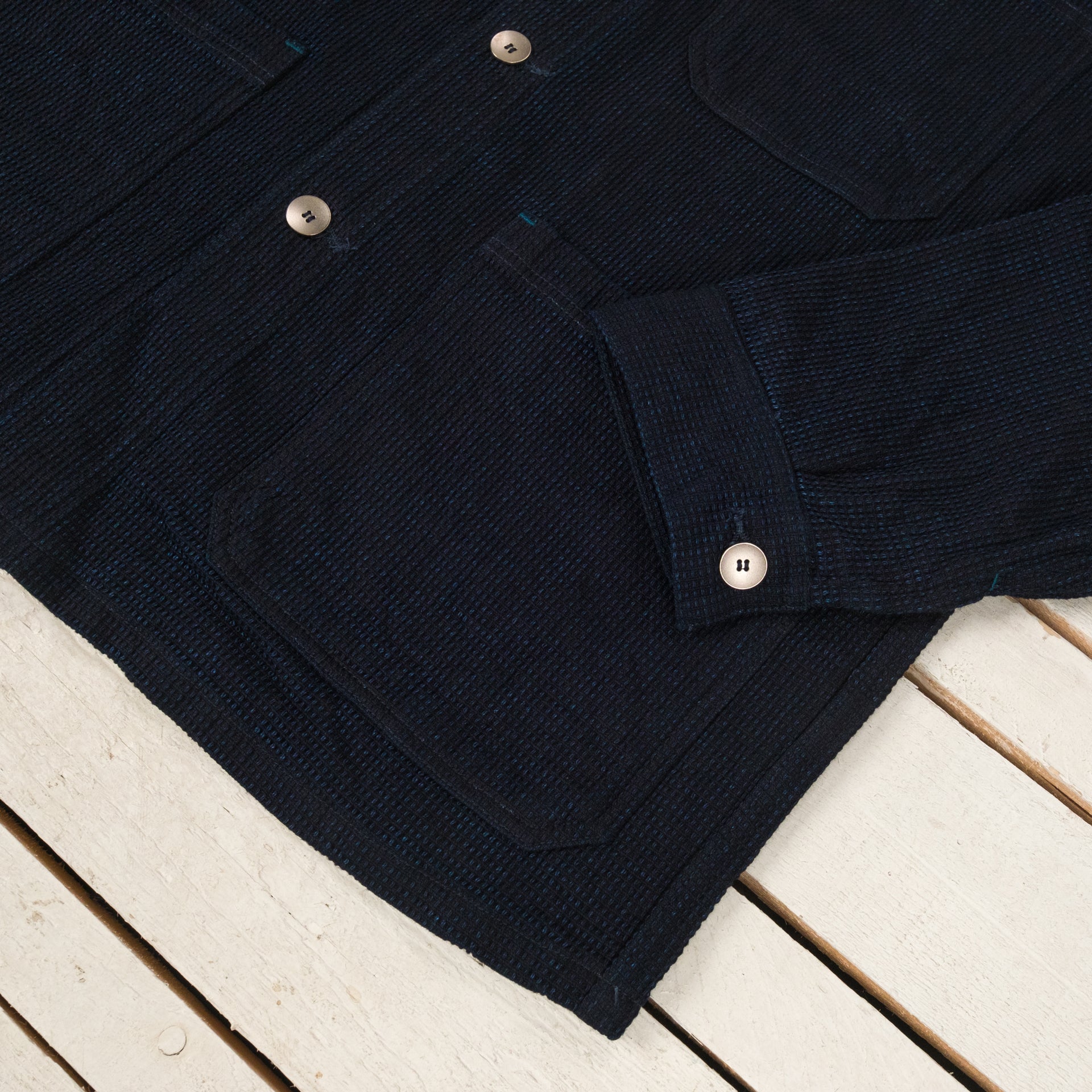 Veste de travail en denim Sashiko Cube 12 oz.