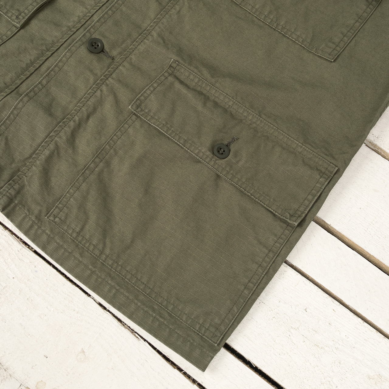 Utility Short Sleeve Shirt Jacket Olive