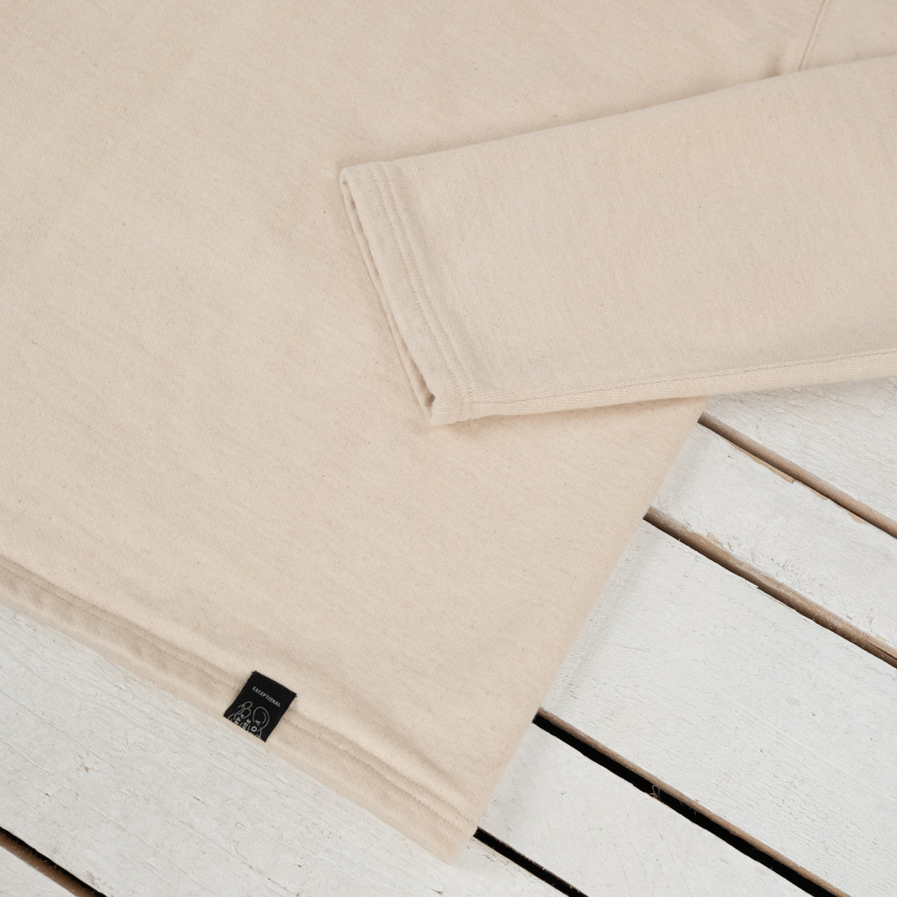Sweat-shirt Henley naturel