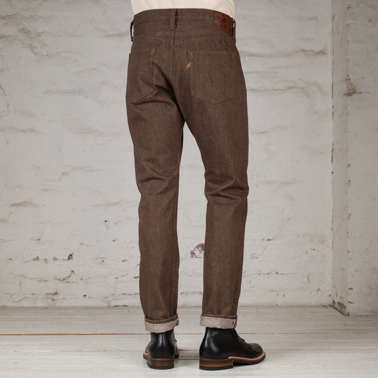 14 oz. Brown Warp Selvedge Relaxed Tapered