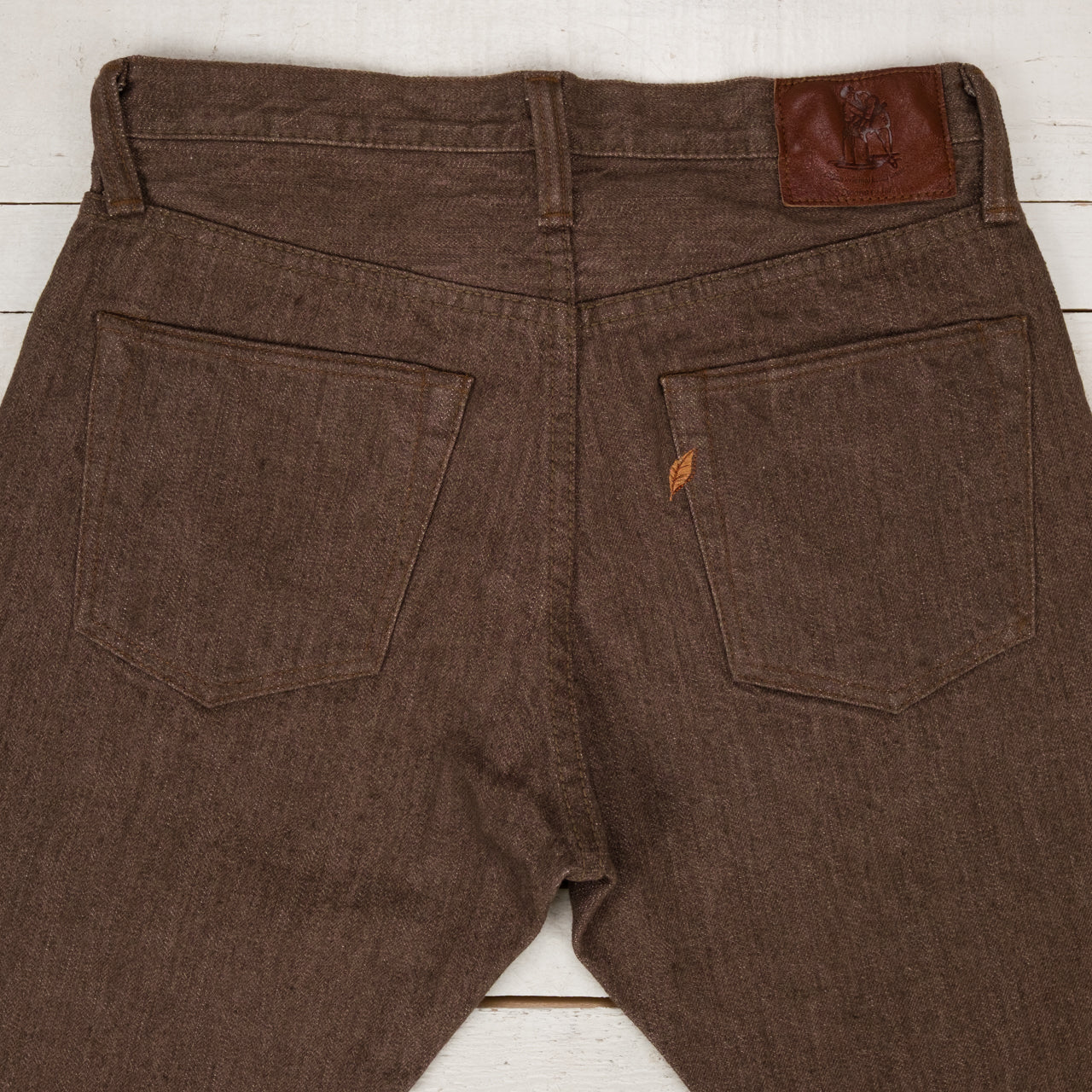 14 oz. Brown Warp Selvedge Relaxed Tapered
