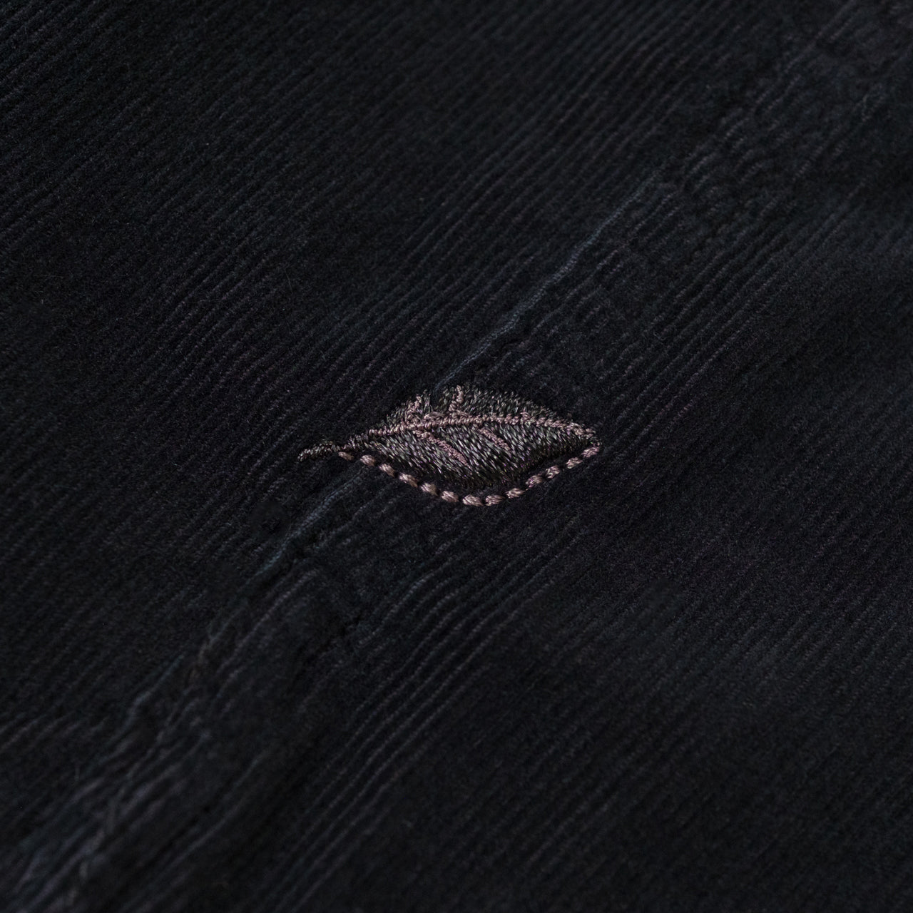 Indigo Corduroy Western Shirt Overdyed Black