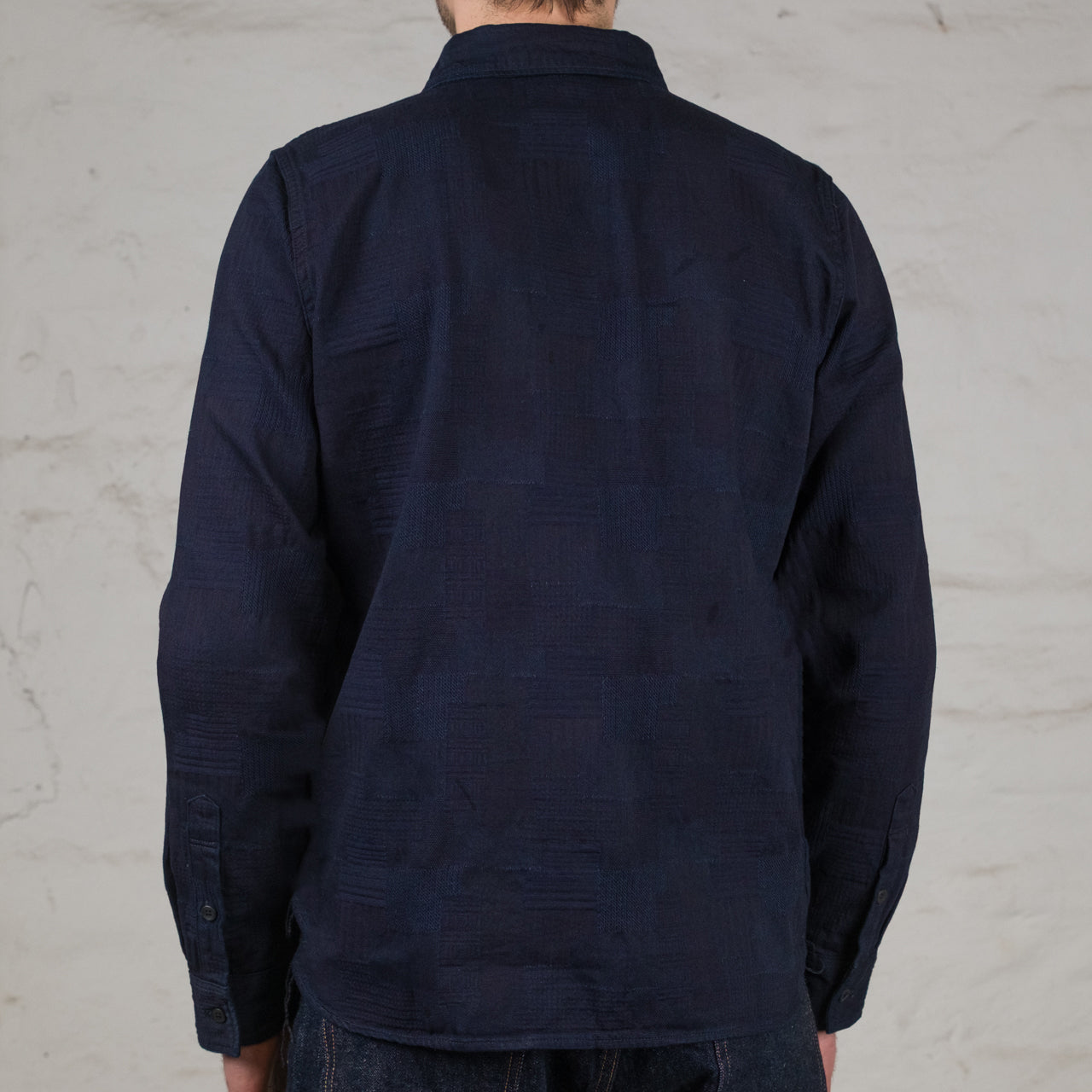 Chemise Jaccquard BORO Patchwork Double Indigo