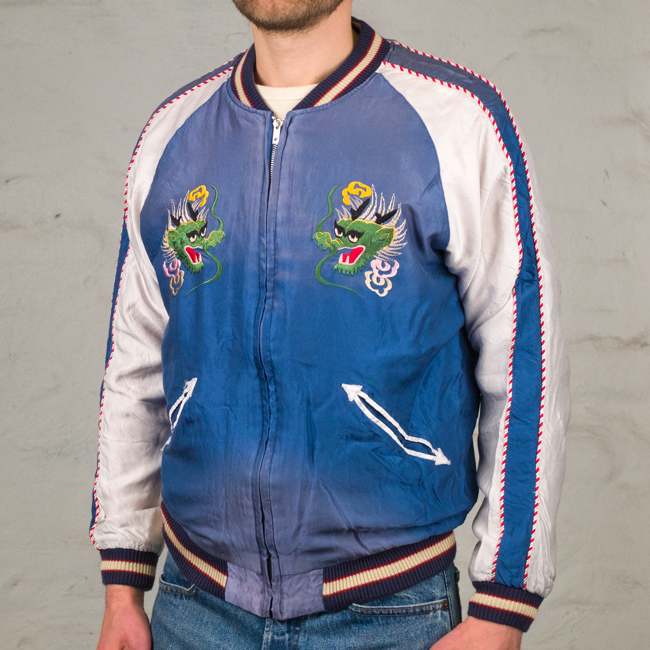 Early 1950s Souvenir Jacket "EAGLE & DRAGON" × "JAPAN MAP" (AGING MODEL)